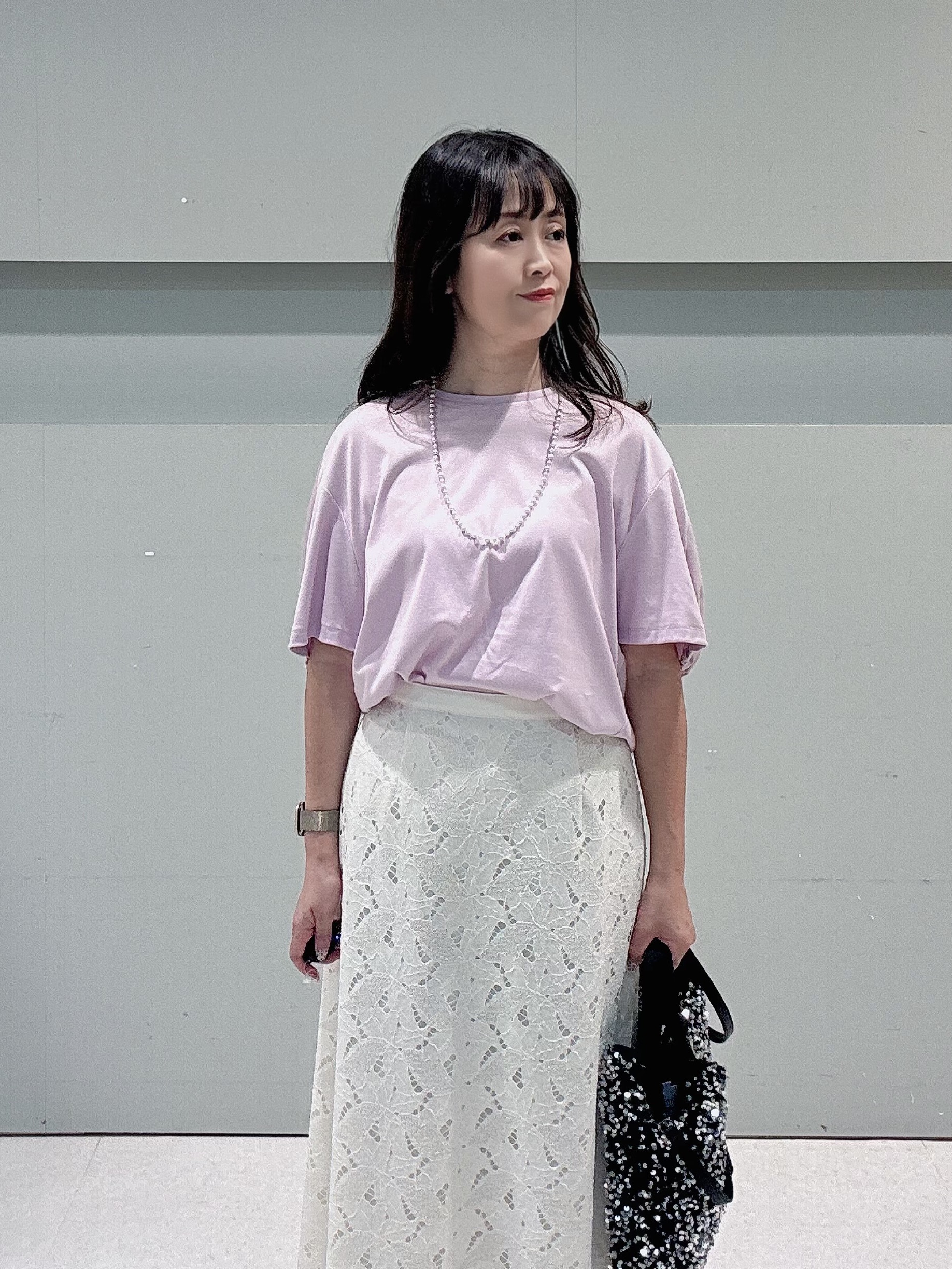 makiさんの「UNTITLED｜【汗染み防止/接触冷感】ドルマンプルオーバー」を使ったコーディネート