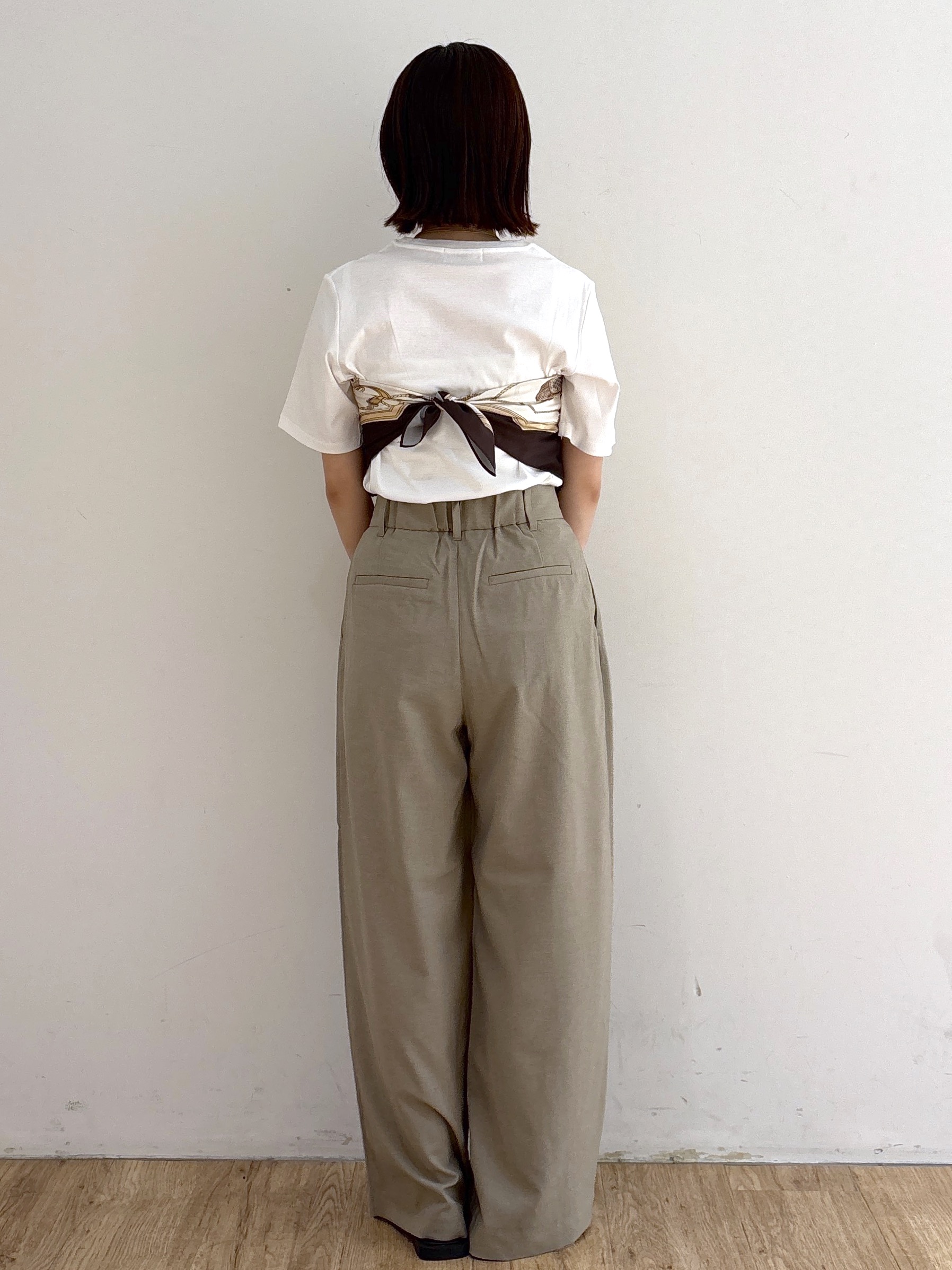 mireiさんの「OPAQUE.CLIP｜ベーシックTシャツ／オーガニックコットン混【洗濯機OK】」を使ったコーディネート