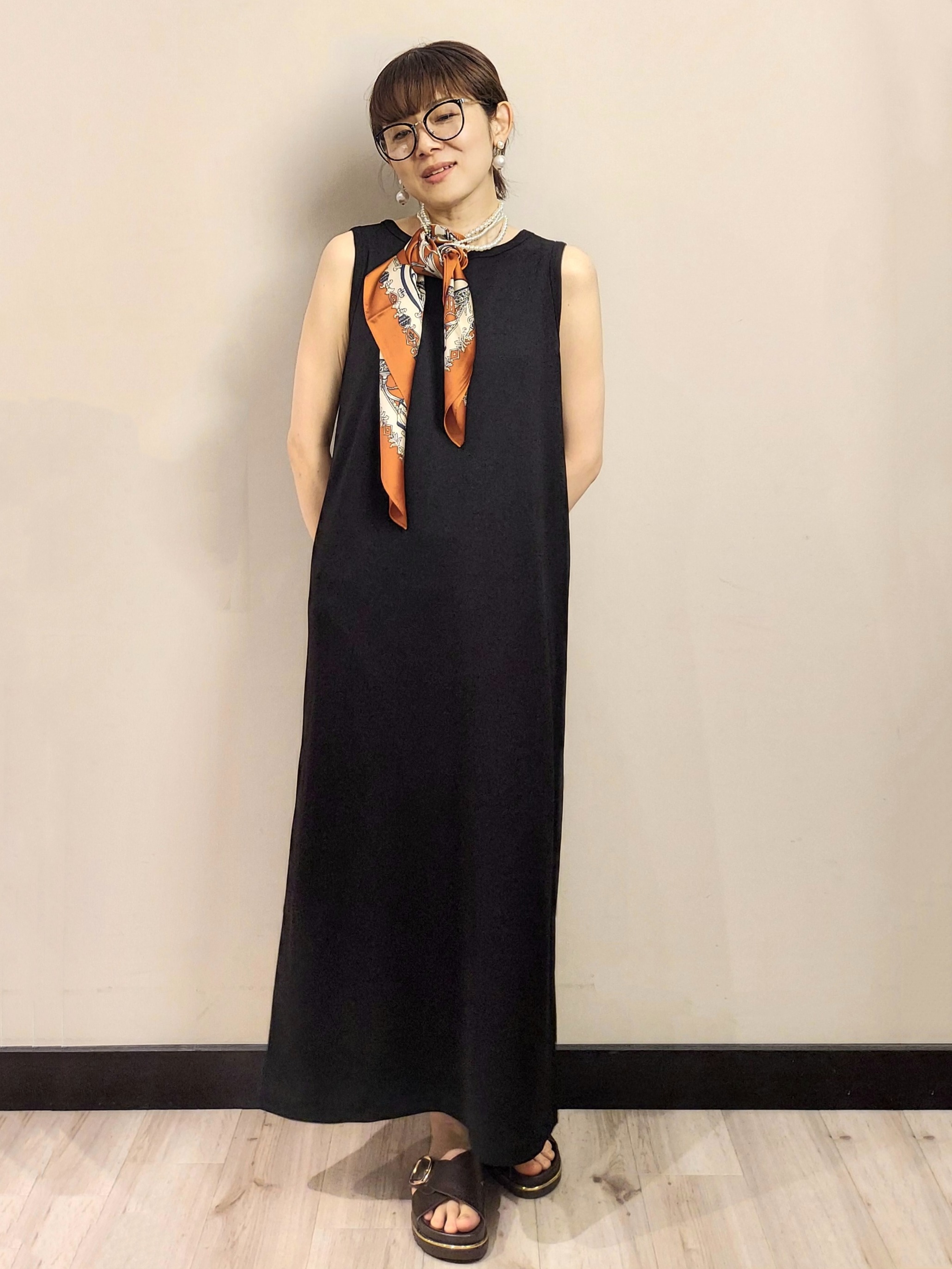 MAKIさんの「index｜【接触冷感】カットソーワンピース《洗濯機OK》」を使ったコーディネート
