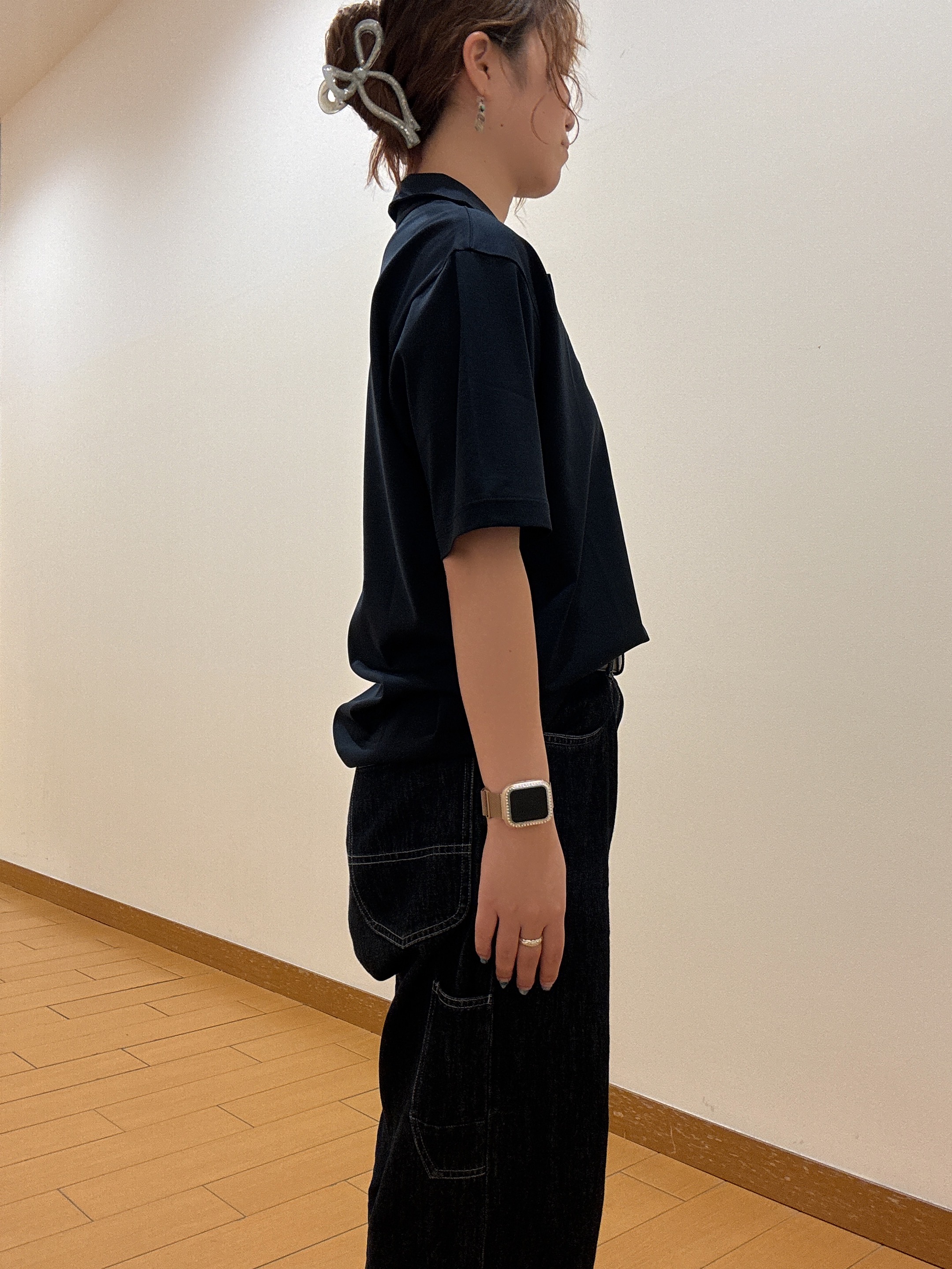 ヒナさんの「TAKEO KIKUCHI｜【接触冷感】アイスクリアコットン ワンポイント ポロシャツ」を使ったコーディネート