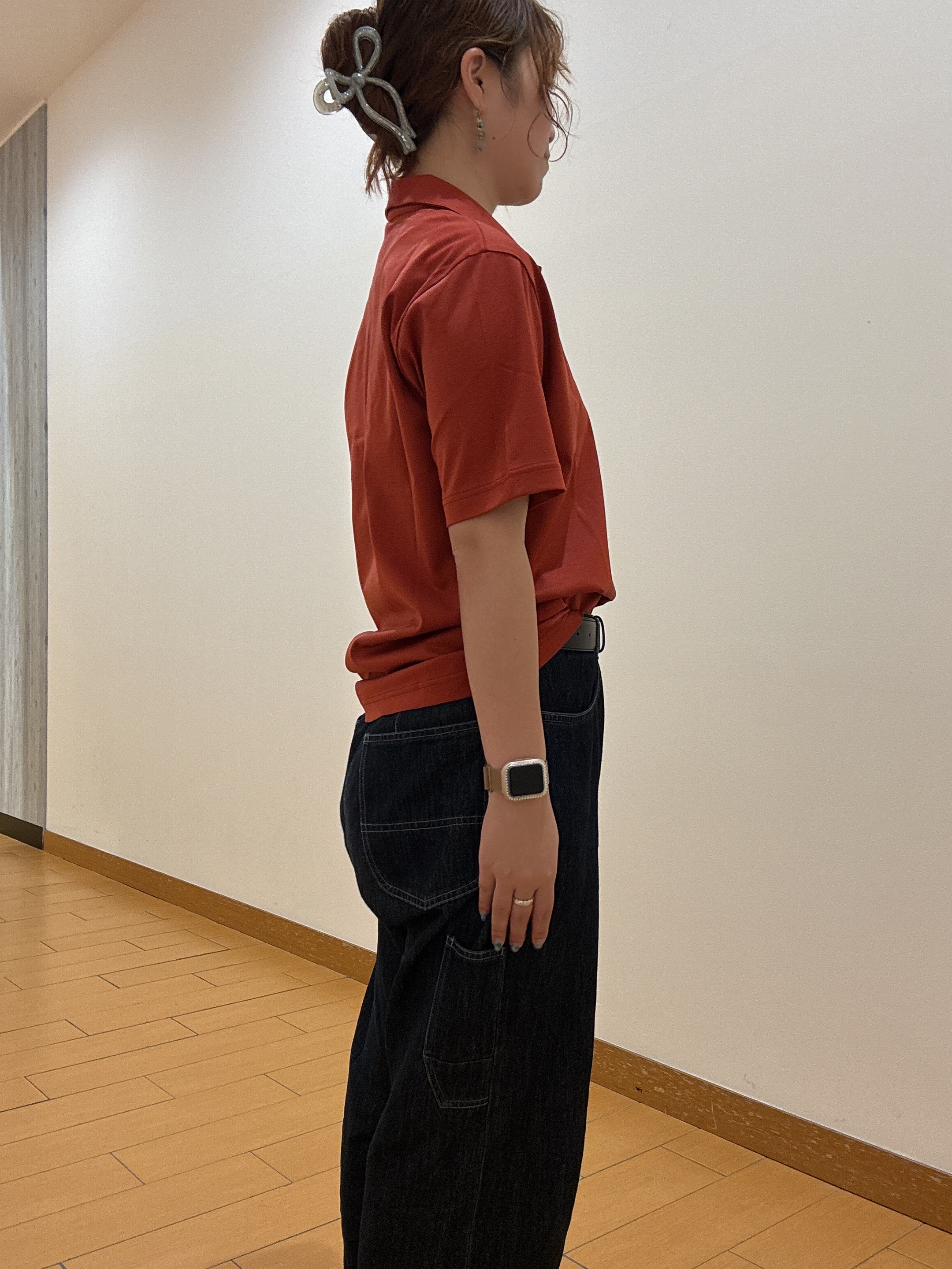 ヒナさんの「TAKEO KIKUCHI｜【接触冷感】アイスクリアコットン ワンポイント ポロシャツ」を使ったコーディネート