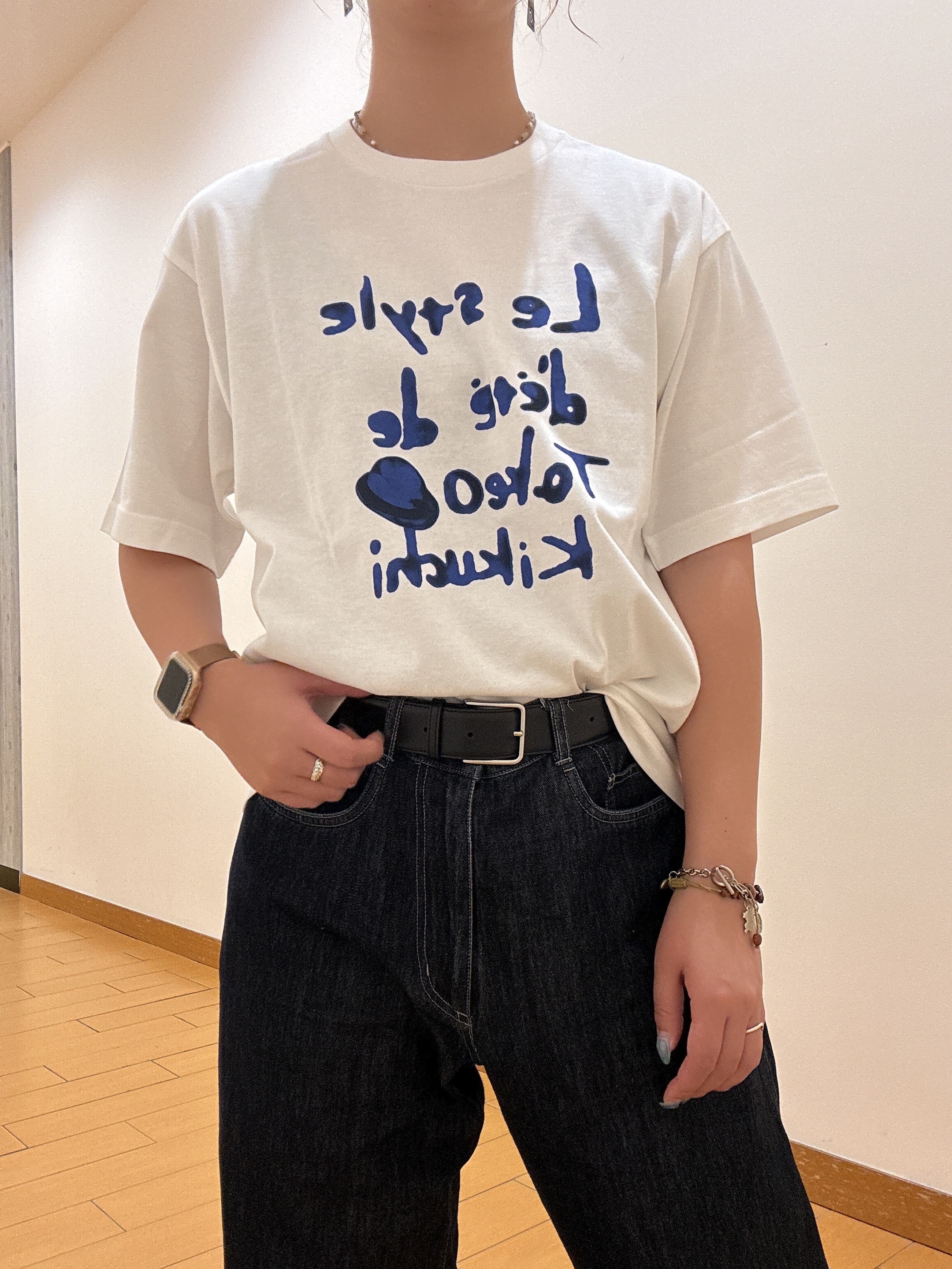 ヒナさんの「TAKEO KIKUCHI｜水彩ペイント アートロゴTシャツ」を使ったコーディネート