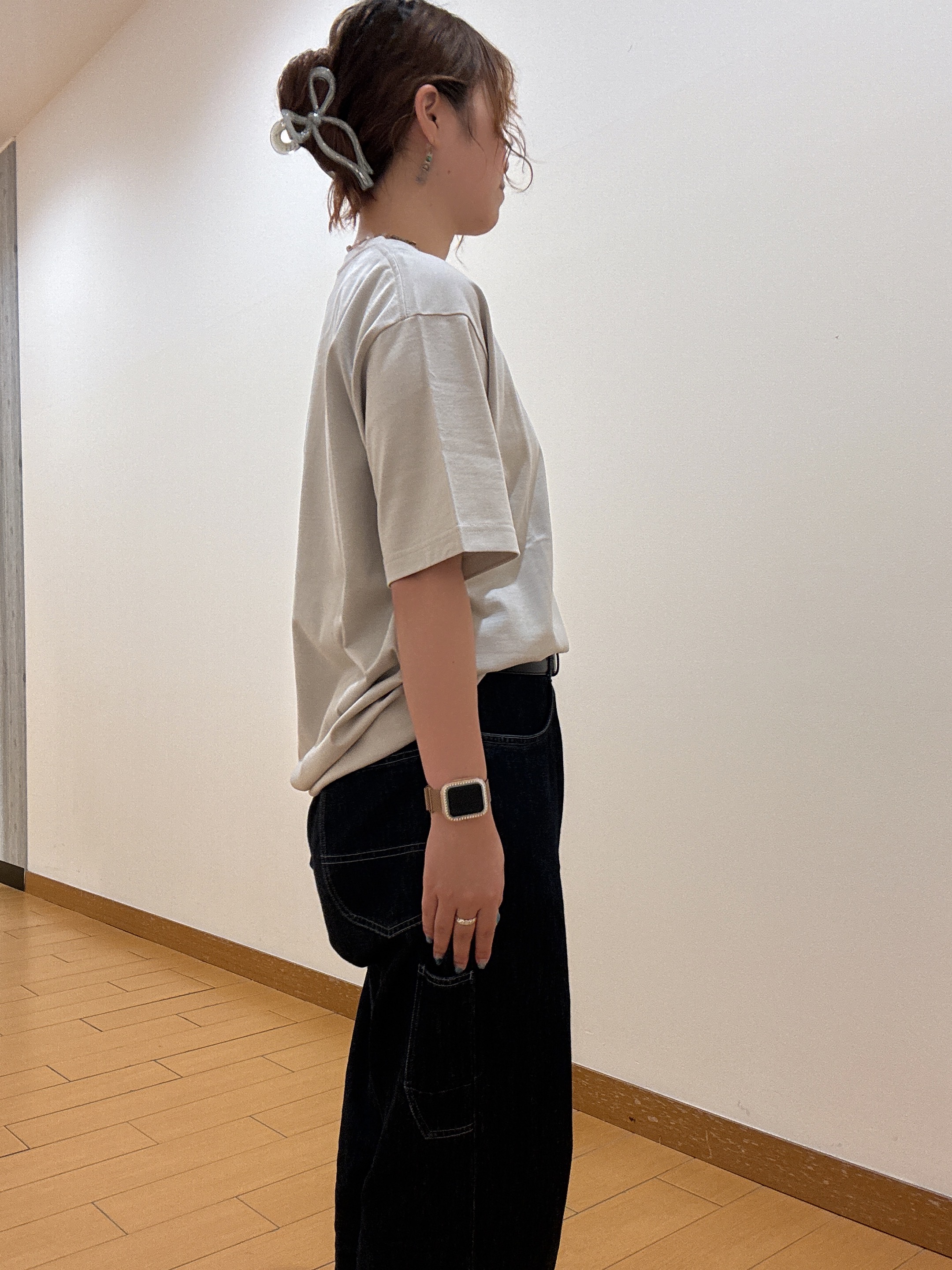 ヒナさんの「TAKEO KIKUCHI｜水彩ペイント アートロゴTシャツ」を使ったコーディネート