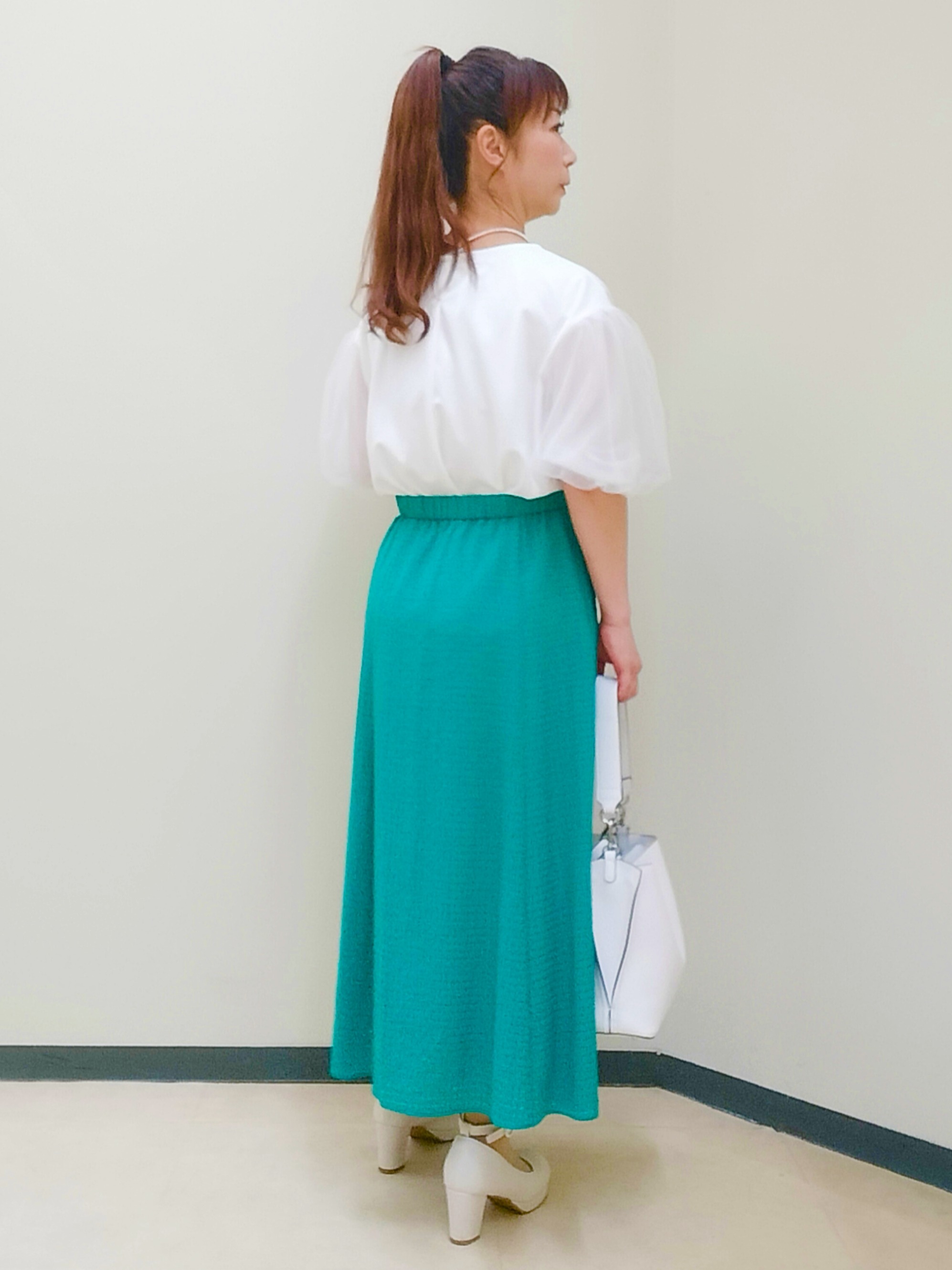 花さんの「Reflect｜【UVカット／接触冷感／吸水速乾】チュールスリーブプルオーバー」を使ったコーディネート