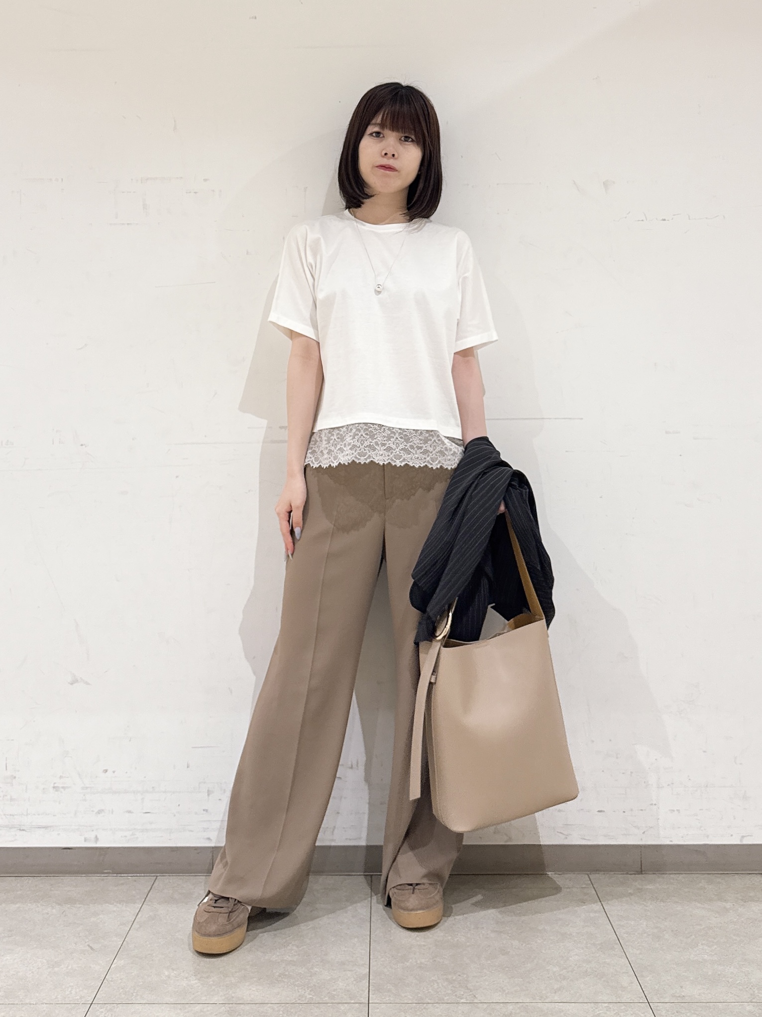 rinaさんの「INDIVI｜【A4対応／合皮】配色トートバッグ」を使ったコーディネート