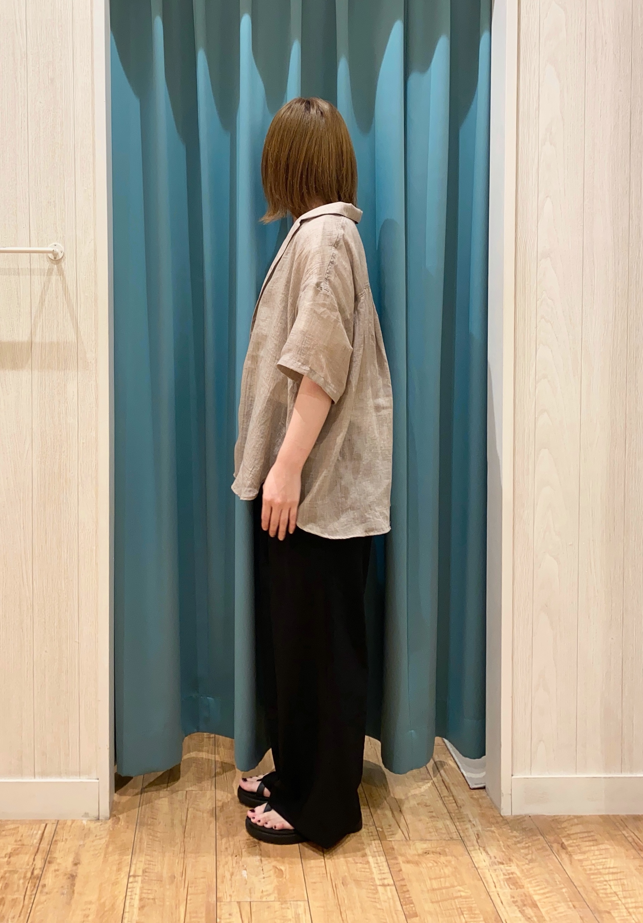 yuuさんの「SHOO･LA･RUE｜【S-LL】ナチュラルに決まる 半袖シアーシャツジャケット」を使ったコーディネート