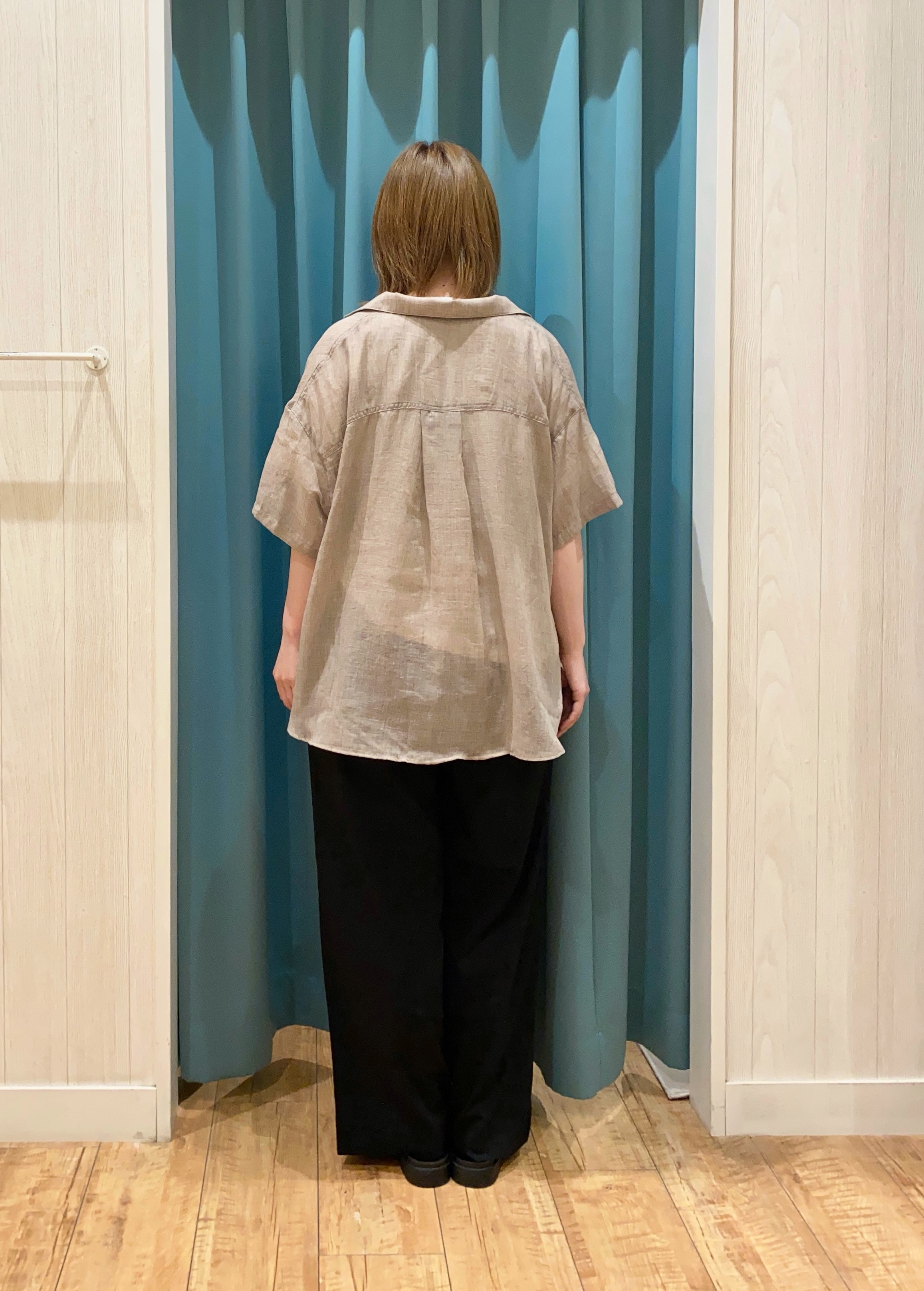 yuuさんの「SHOO･LA･RUE｜【S-LL】ナチュラルに決まる 半袖シアーシャツジャケット」を使ったコーディネート