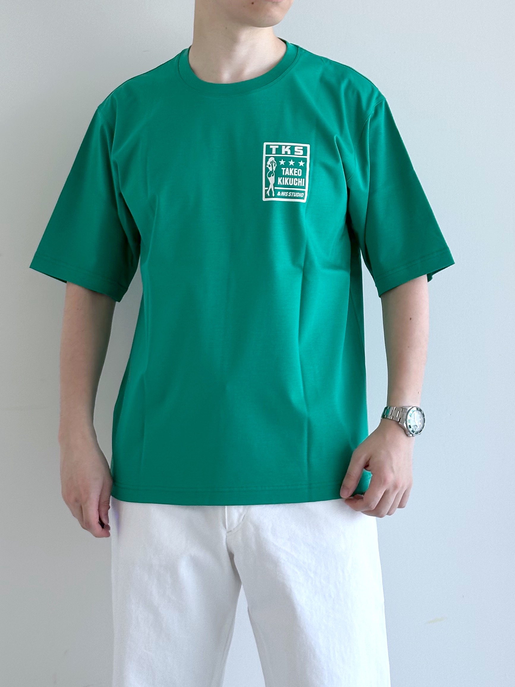 イッシーさんの「TAKEO KIKUCHI｜【BOWLER HAT LABEL】アイスクリアコットン ラッキーセブン 半袖Tシャツ」を使ったコーディネート
