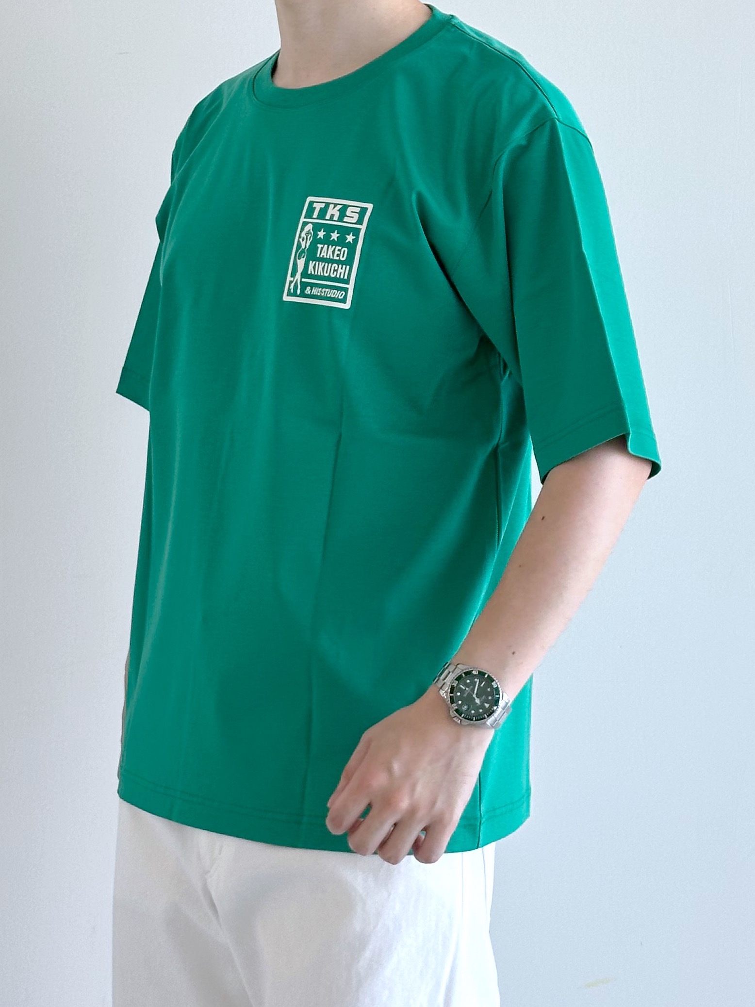 イッシーさんの「TAKEO KIKUCHI｜【BOWLER HAT LABEL】アイスクリアコットン ラッキーセブン 半袖Tシャツ」を使ったコーディネート