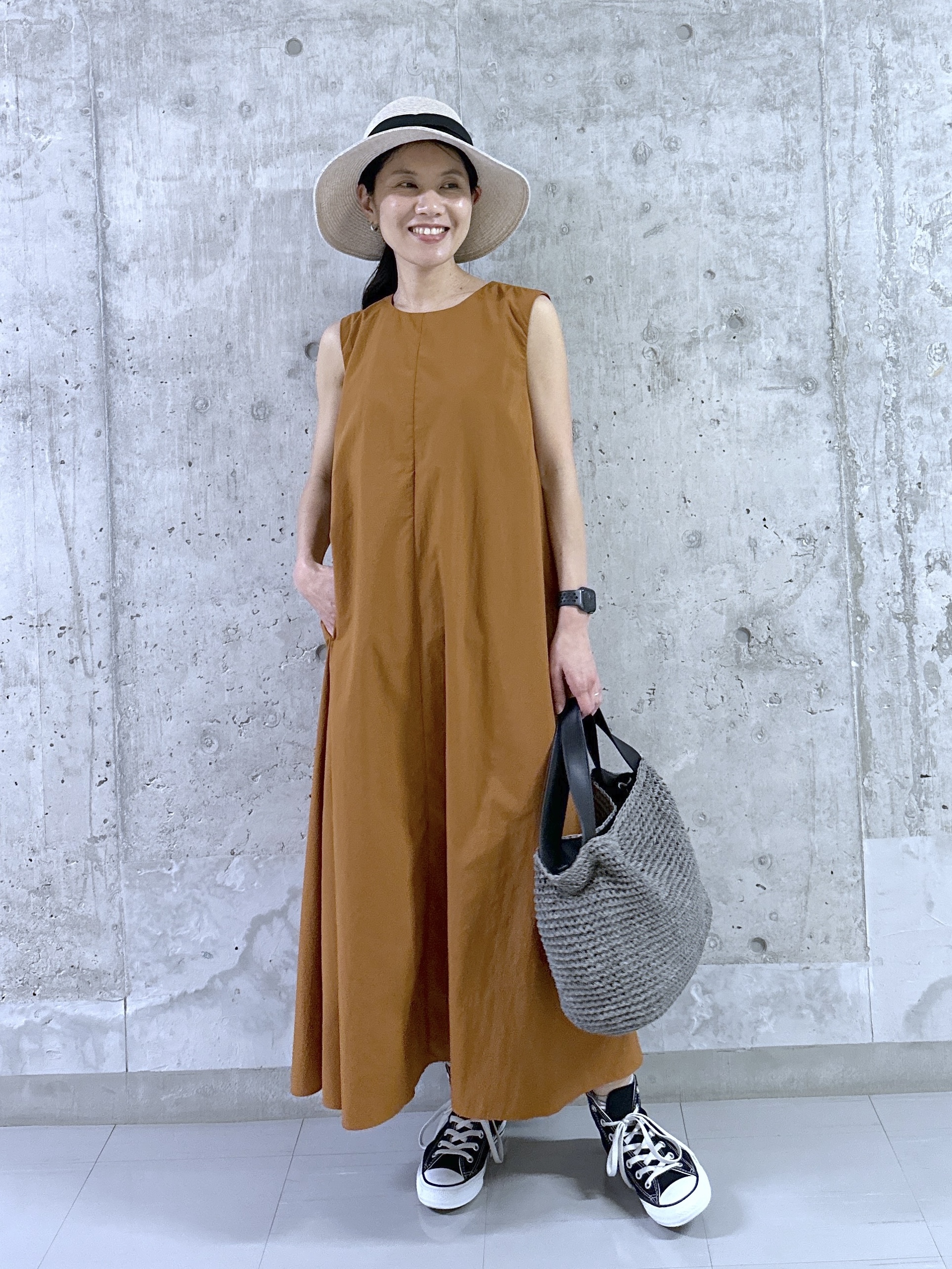 kumiさんの「Dessin｜【撥水】Aラインナイロンワンピース」を使ったコーディネート