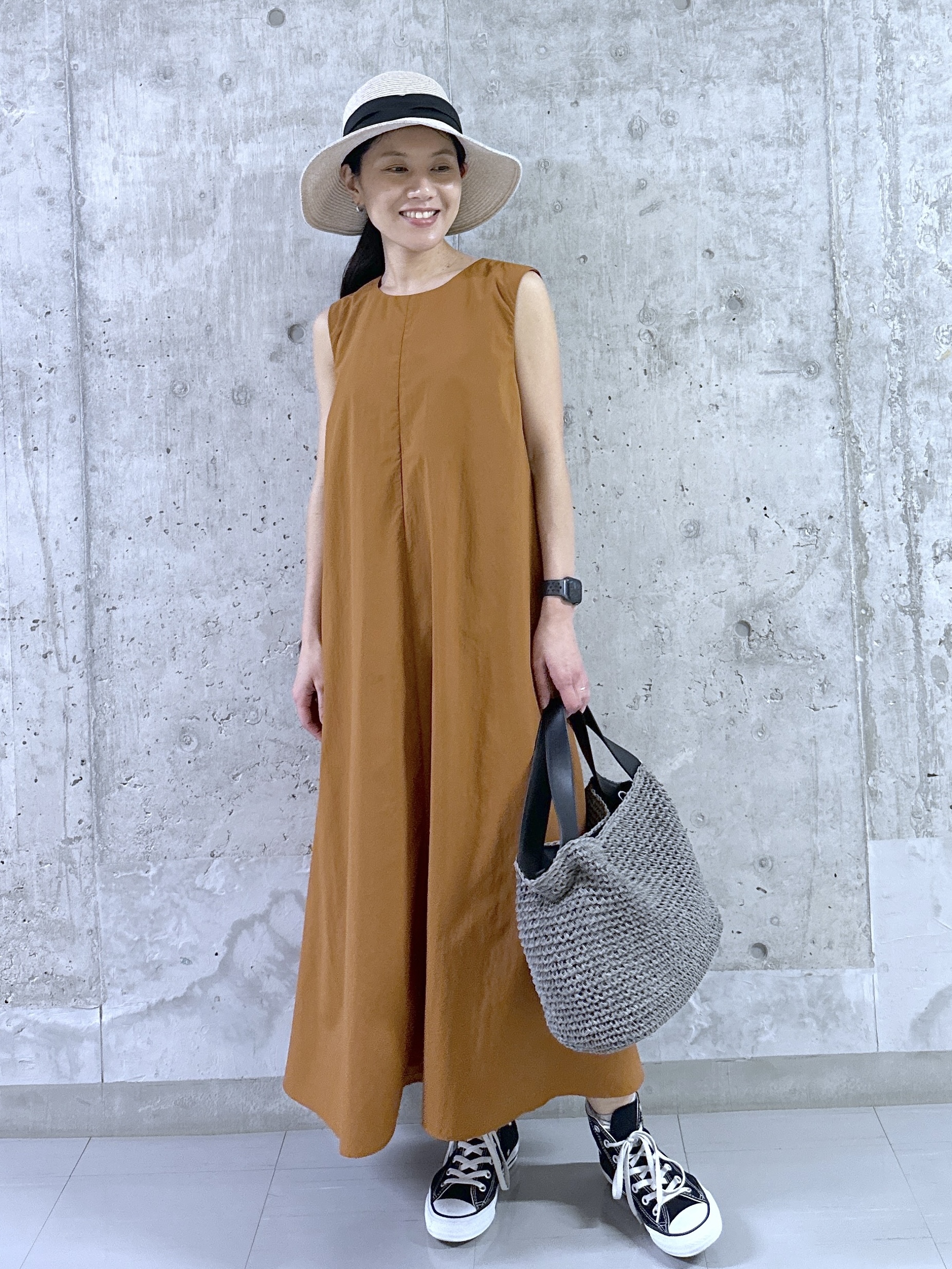 kumiさんの「Dessin｜【撥水】Aラインナイロンワンピース」を使ったコーディネート