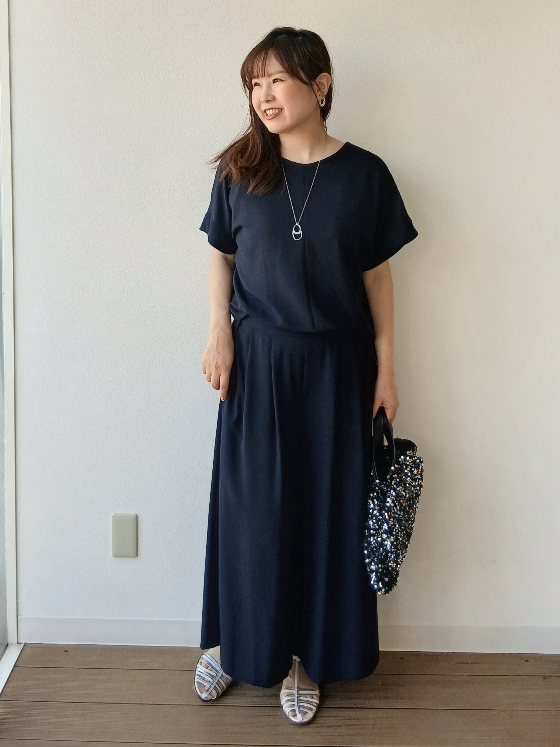 なみきさんの「UNTITLED｜【セットアップ可/UVカット/前後2WAY】リラクシーフレンチスリーブブラウス」を使ったコーディネート