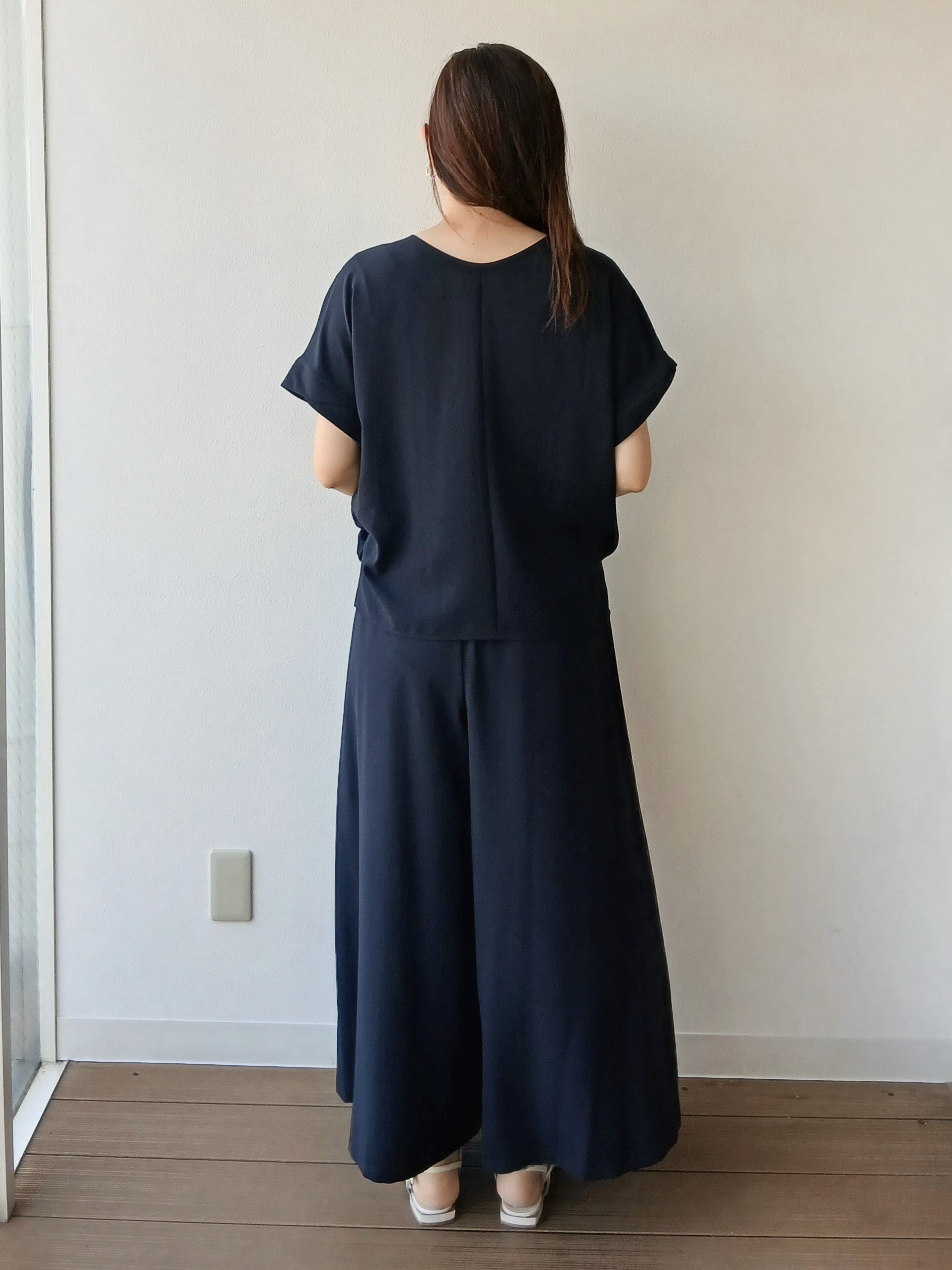 なみきさんの「UNTITLED｜【セットアップ可/UVカット/前後2WAY】リラクシーフレンチスリーブブラウス」を使ったコーディネート
