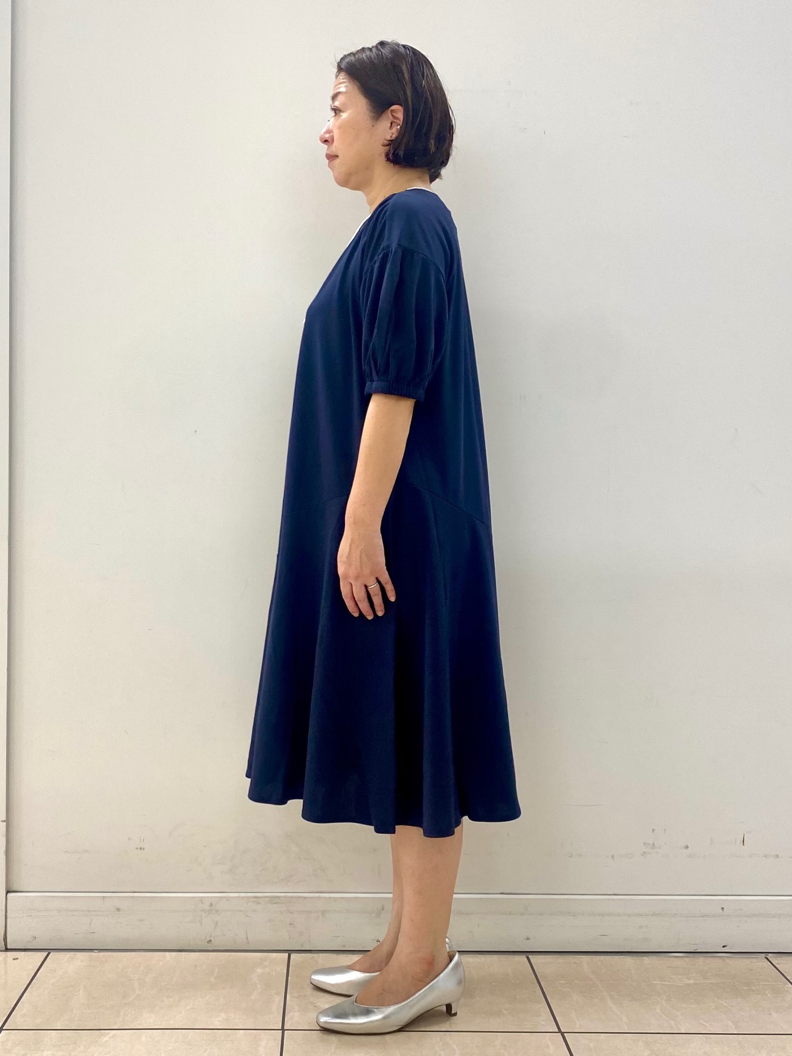 ksmさんの「Reflect｜きれい見えフレアラインワンピース」を使ったコーディネート