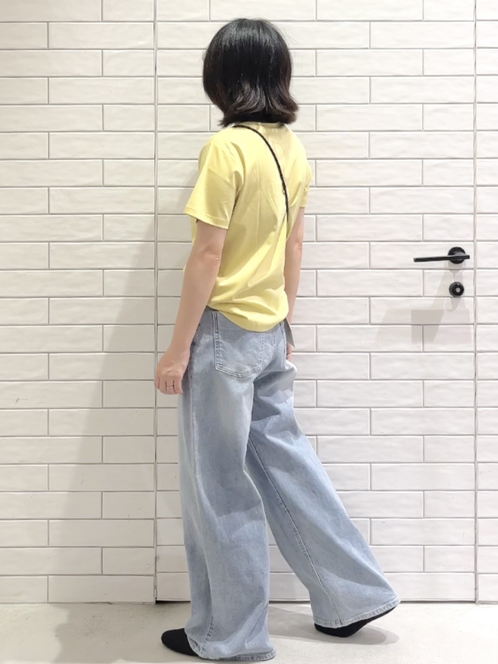 しおりさんの「OPAQUE.CLIP｜ストレッチバギーデニム【洗濯機洗い可】《SS～LL》」を使ったコーディネート