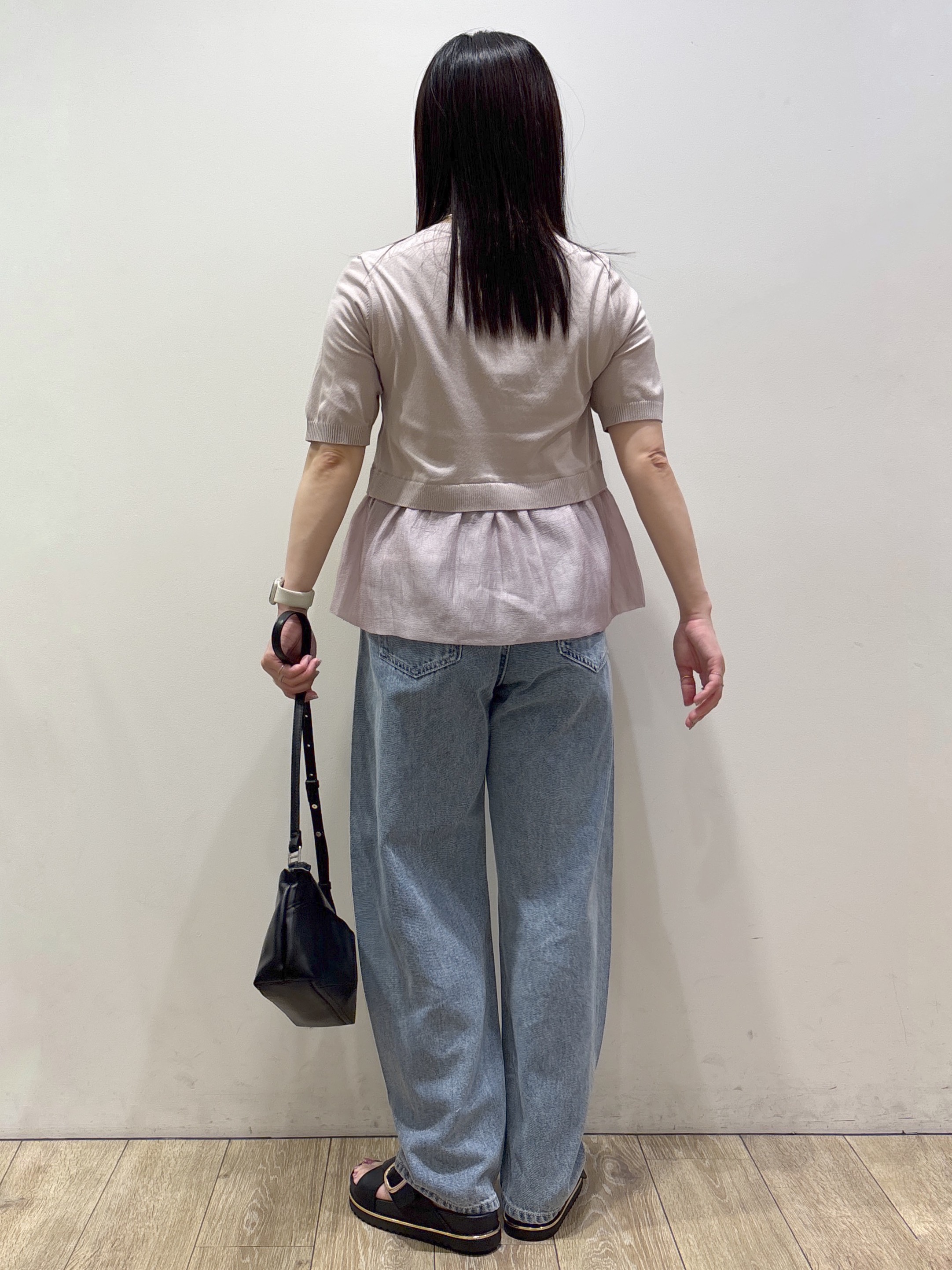 mameさんの「index｜ペプラムレイヤードカーディガン【洗濯機OK】」を使ったコーディネート