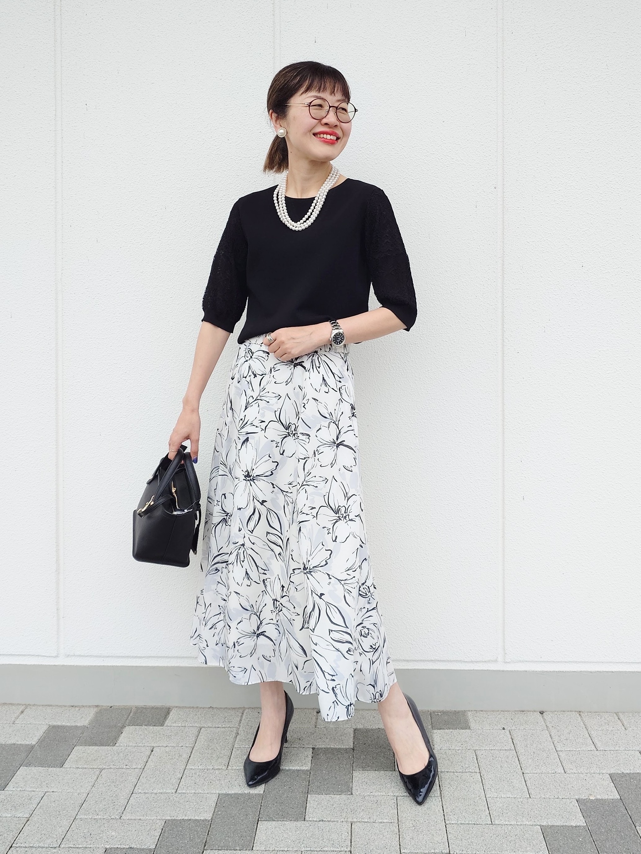 MUTSUKOさんの「UNTITLED｜【洗える】エレガンススリーブニット」を使ったコーディネート