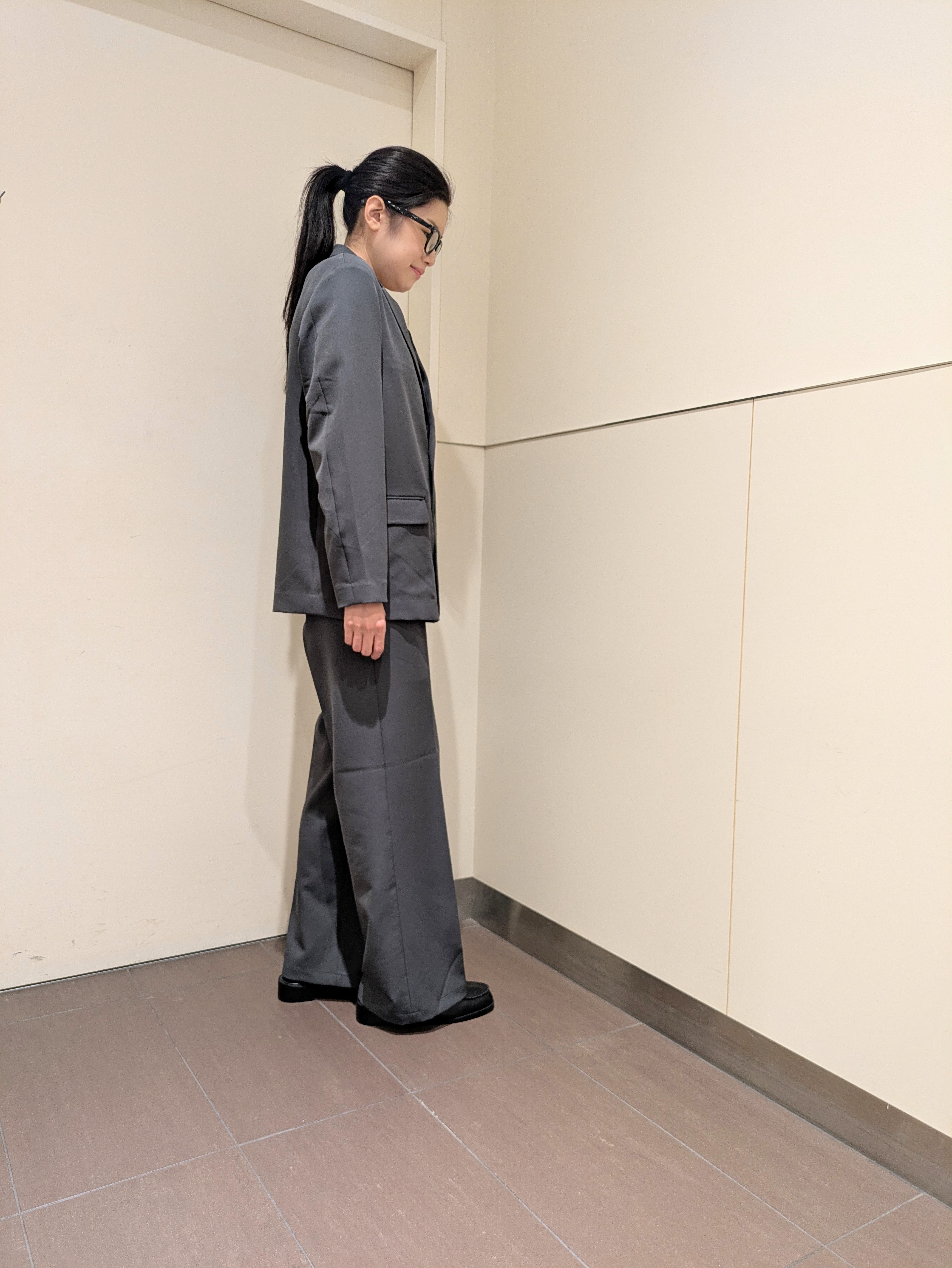 Chiichanさんの「tk.TAKEO KIKUCHI｜【防シワ／ストレッチ/セット対応可】smart shift series テーラードジャケット」を使ったコーディネート
