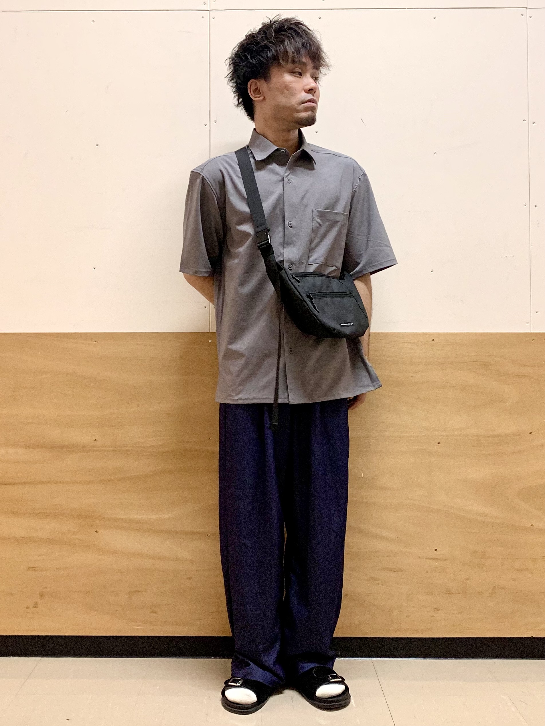MATUさんの「THE SHOP TK｜クールウェザー 半袖シャツ 接触冷感／洗濯機OK／セットアップ可」を使ったコーディネート