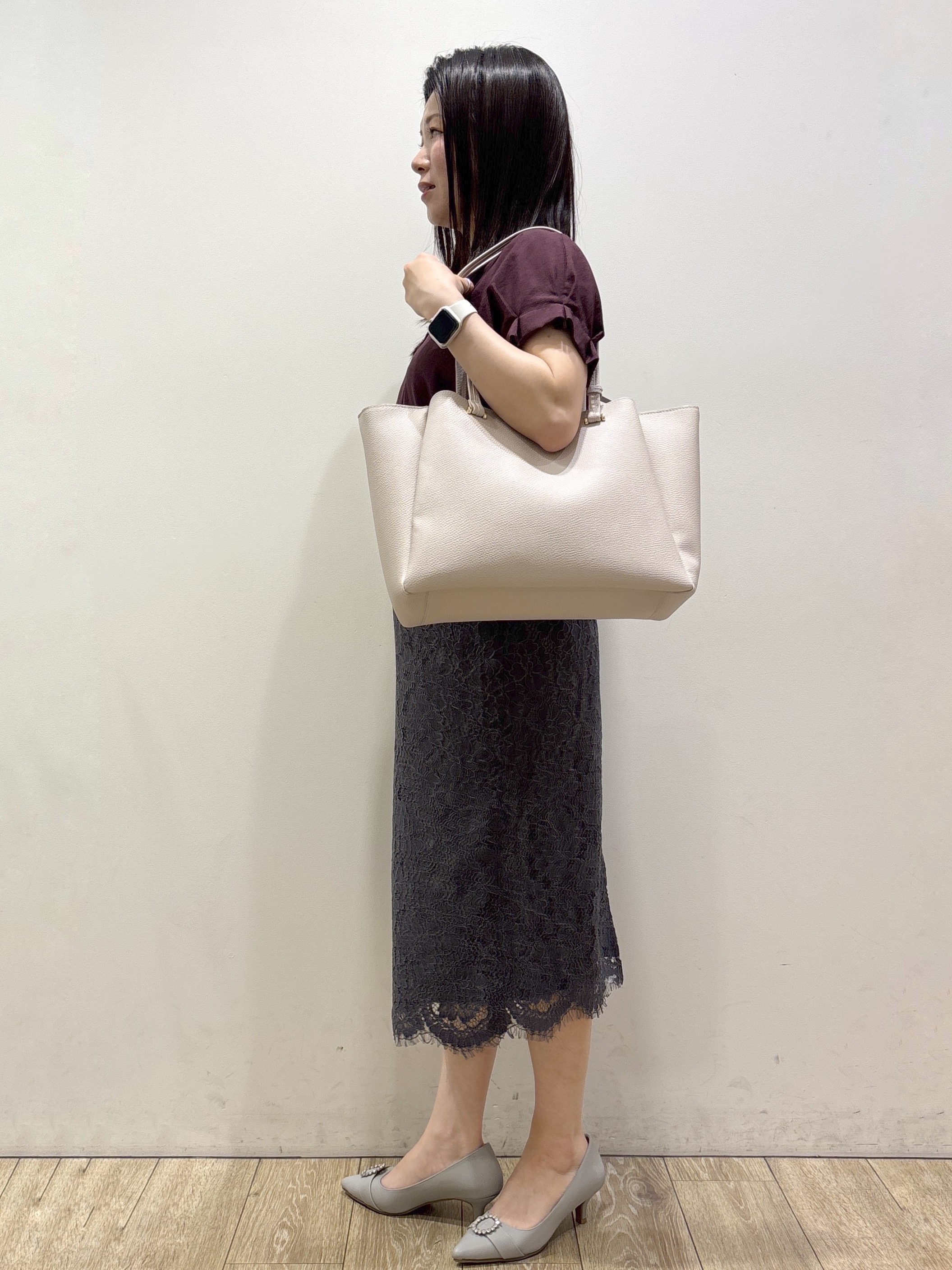 mameさんの「index｜【接触冷感／吸水速乾】タックスキッパーブラウス《防シワ／イージーアイロン／洗濯機OK／9col》」を使ったコーディネート
