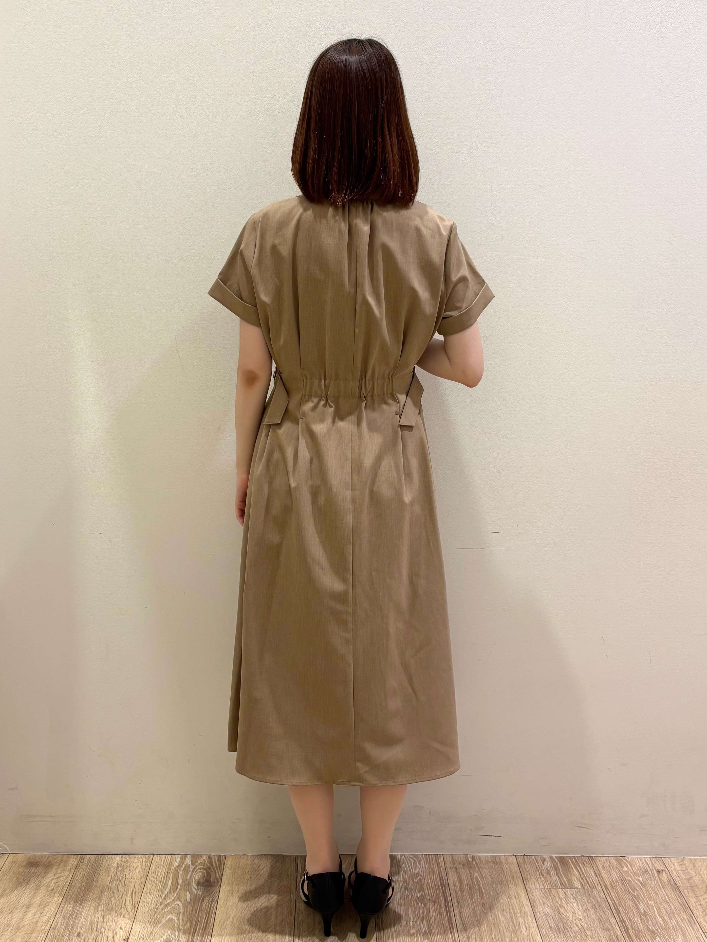 honamiさんの「index｜【接触冷感／吸水速乾／UVケア】リネンライクサイドベルトシャツワンピース《透け防止／洗濯機OK》」を使ったコーディネート