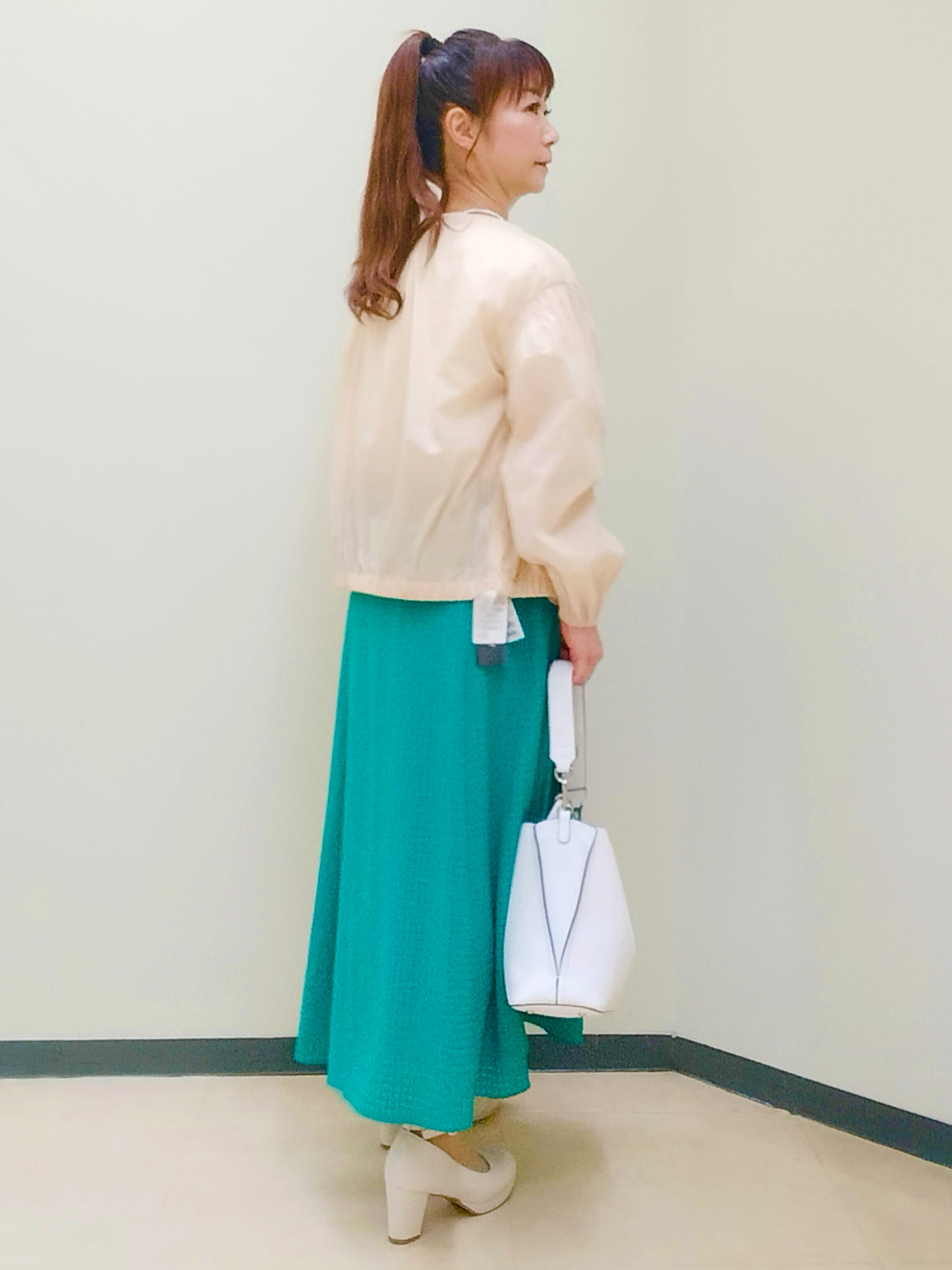花さんの「Reflect｜【UVカット／接触冷感／吸水速乾】チュールスリーブプルオーバー」を使ったコーディネート