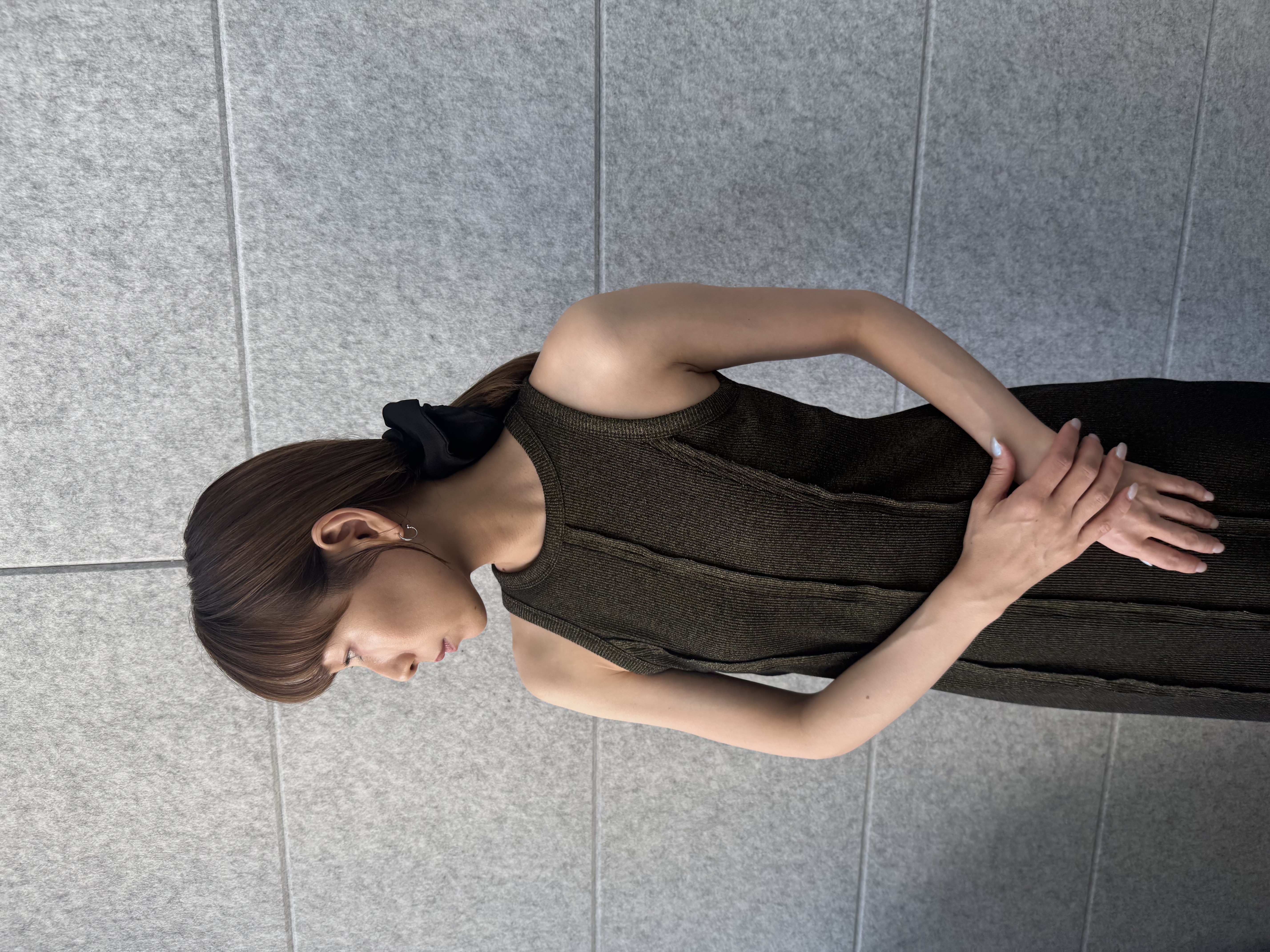 designer yukaさんの「CODE A｜【Cup-in】Jersey dress」を使ったコーディネート