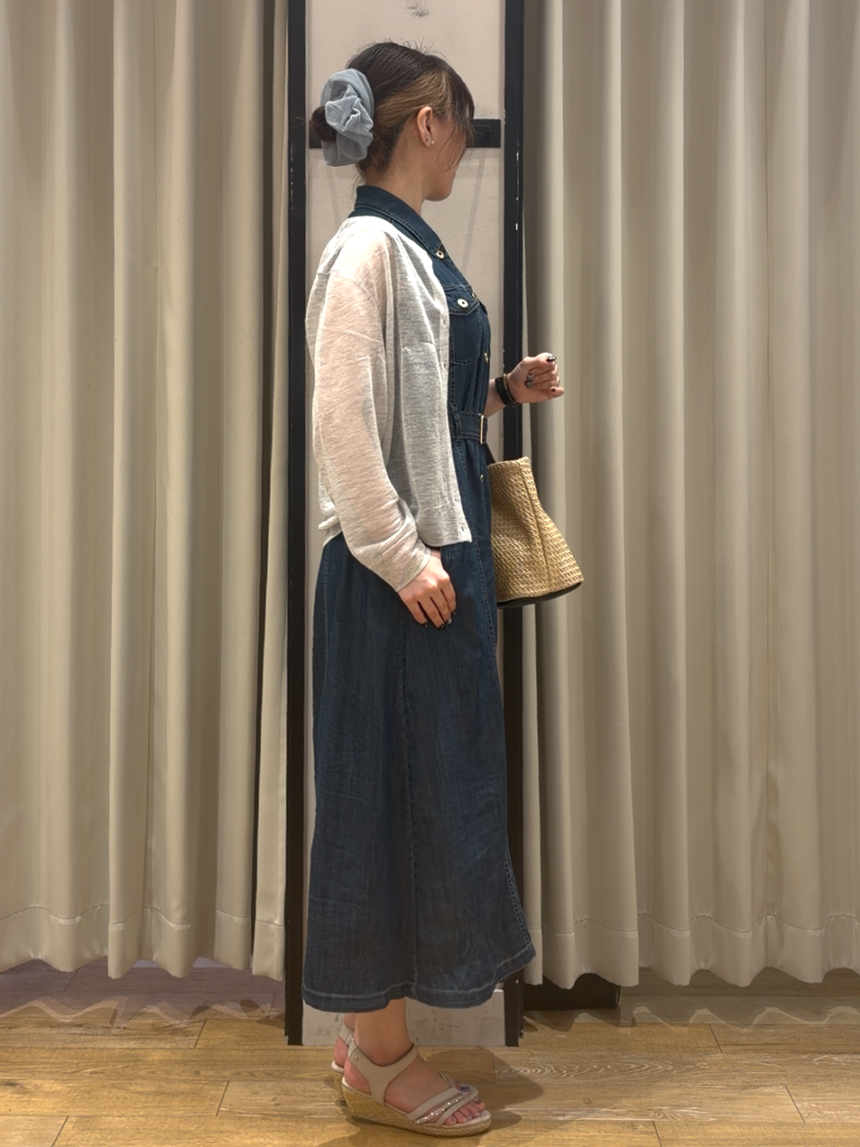 RUKAさんの「grove｜高評価！【洗える/名品】大人の透け感、シアーカーディガン」を使ったコーディネート