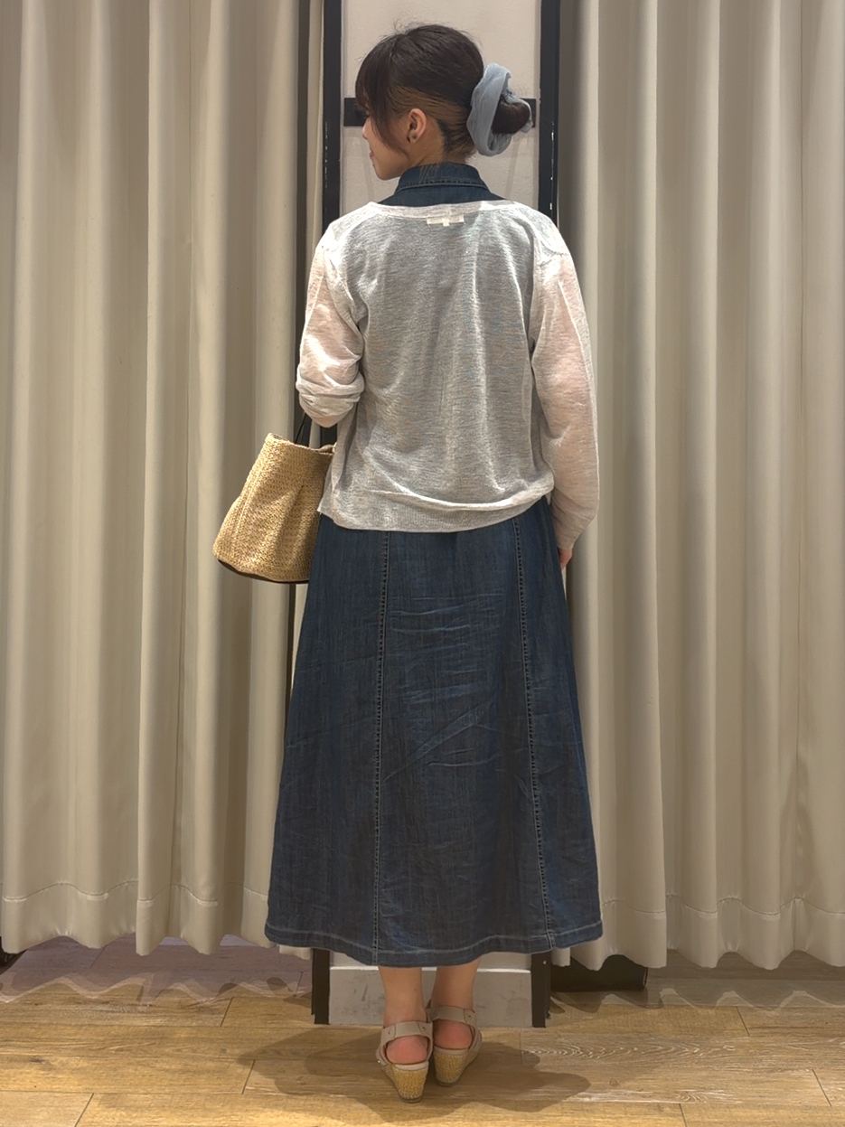 RUKAさんの「grove｜高評価！【洗える/名品】大人の透け感、シアーカーディガン」を使ったコーディネート