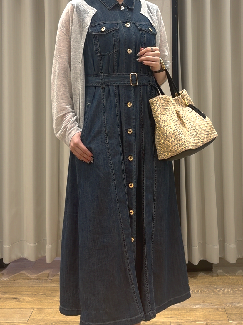 RUKAさんの「grove｜高評価！【洗える/名品】大人の透け感、シアーカーディガン」を使ったコーディネート