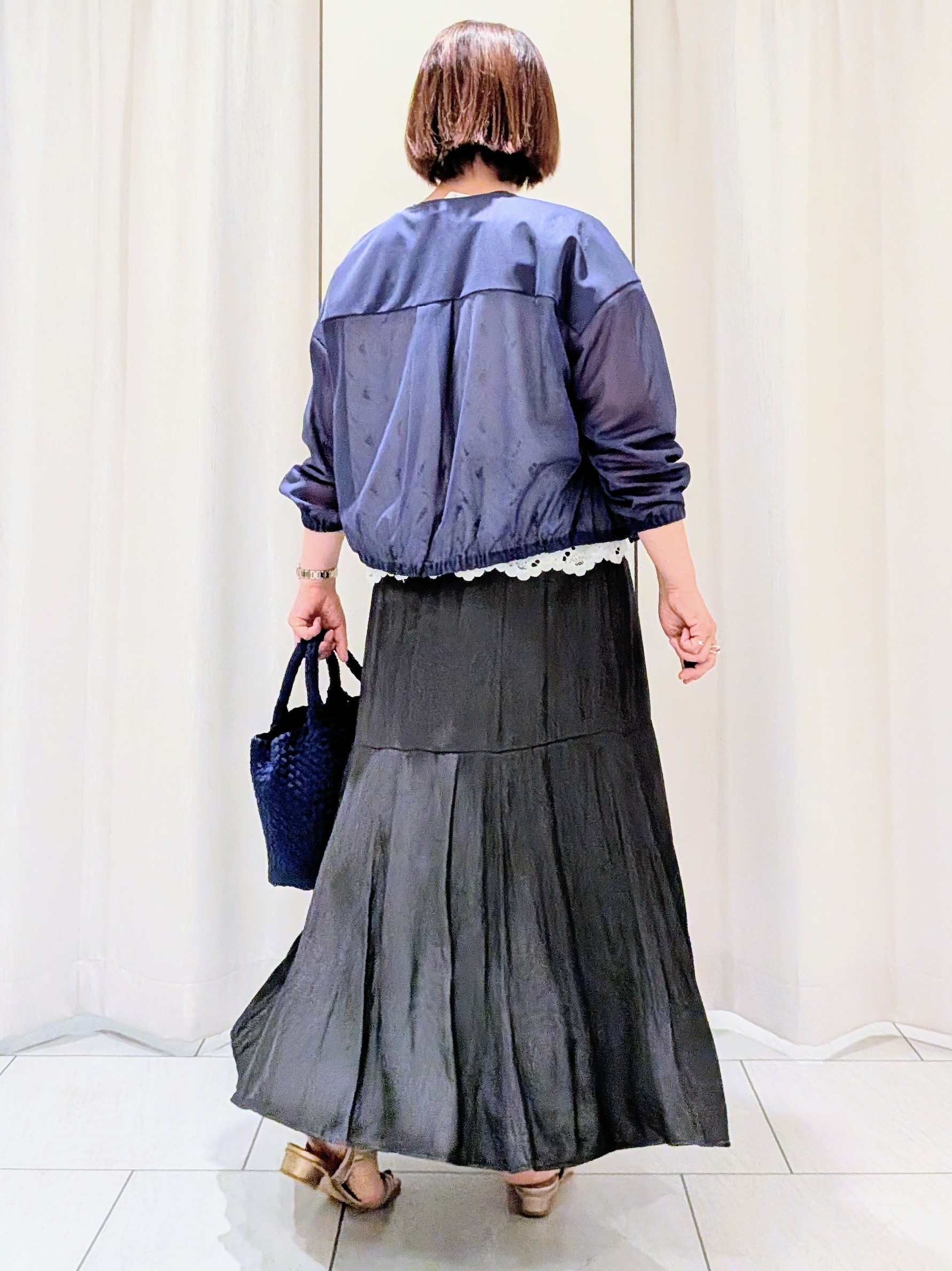 Onumaさんの「UNTITLED｜【秋羽織り/ジップ】トリコットシアーブラウス」を使ったコーディネート