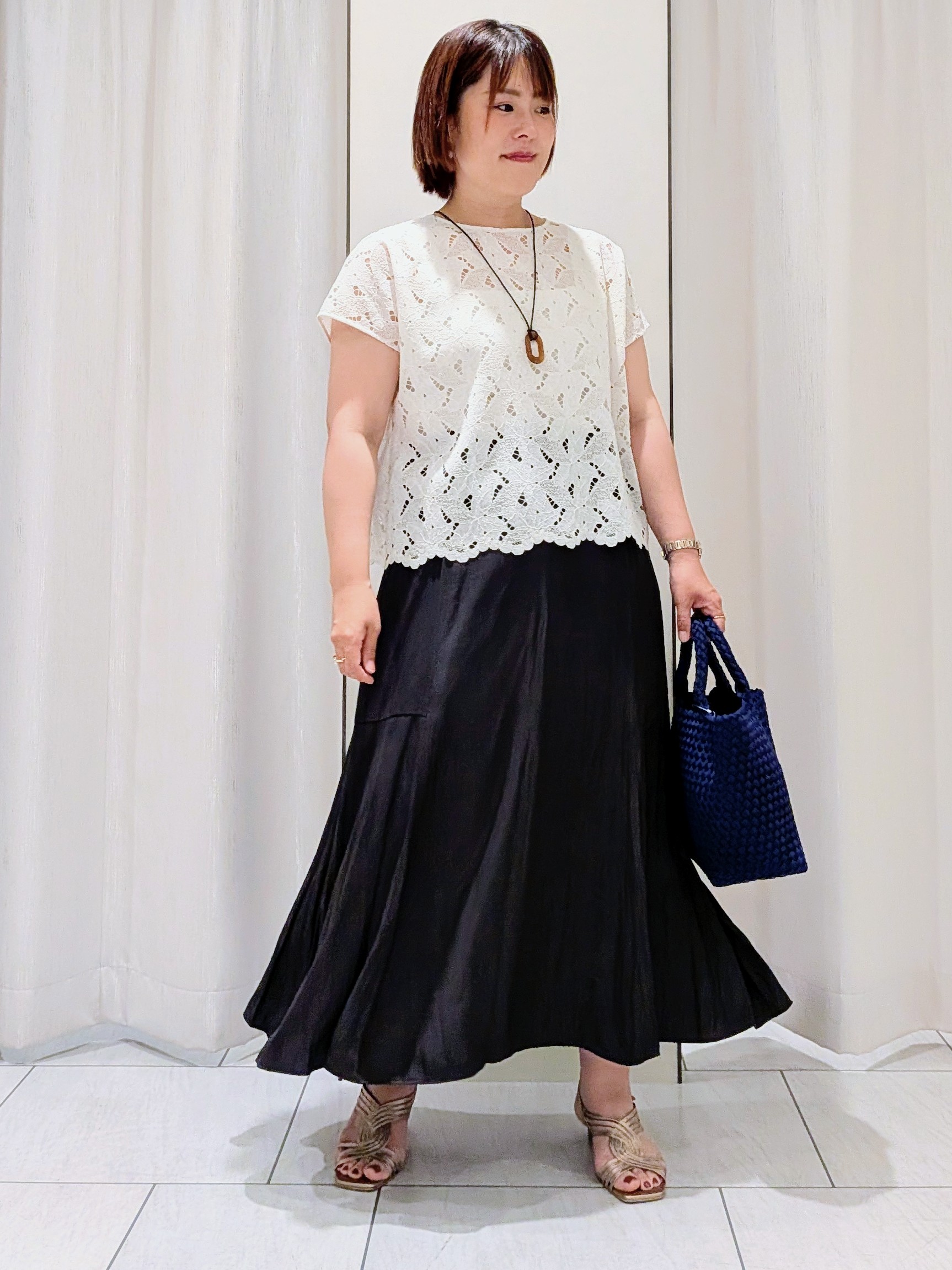 Onumaさんの「UNTITLED｜【秋羽織り/ジップ】トリコットシアーブラウス」を使ったコーディネート