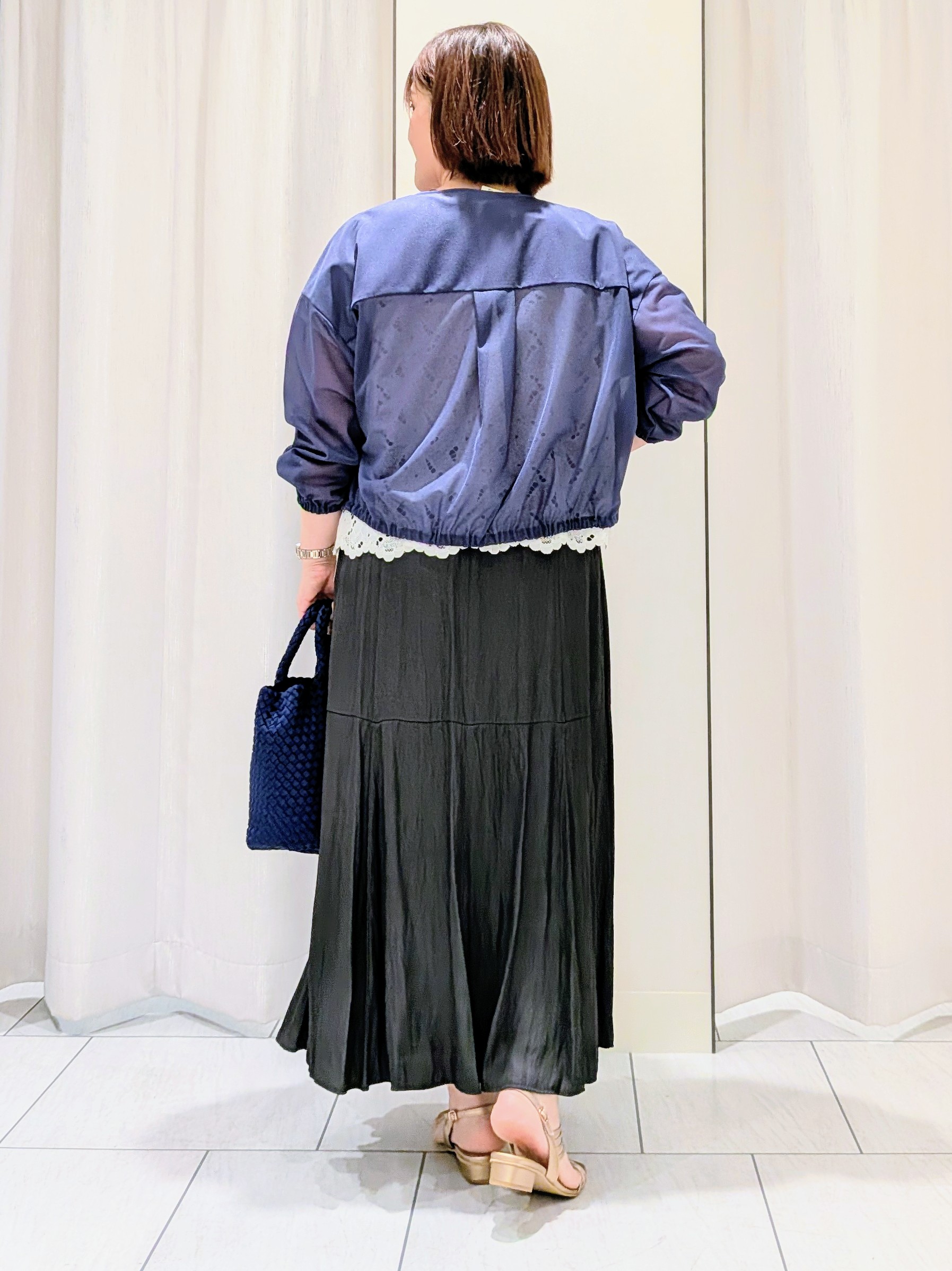 Onumaさんの「UNTITLED｜【秋羽織り/ジップ】トリコットシアーブラウス」を使ったコーディネート