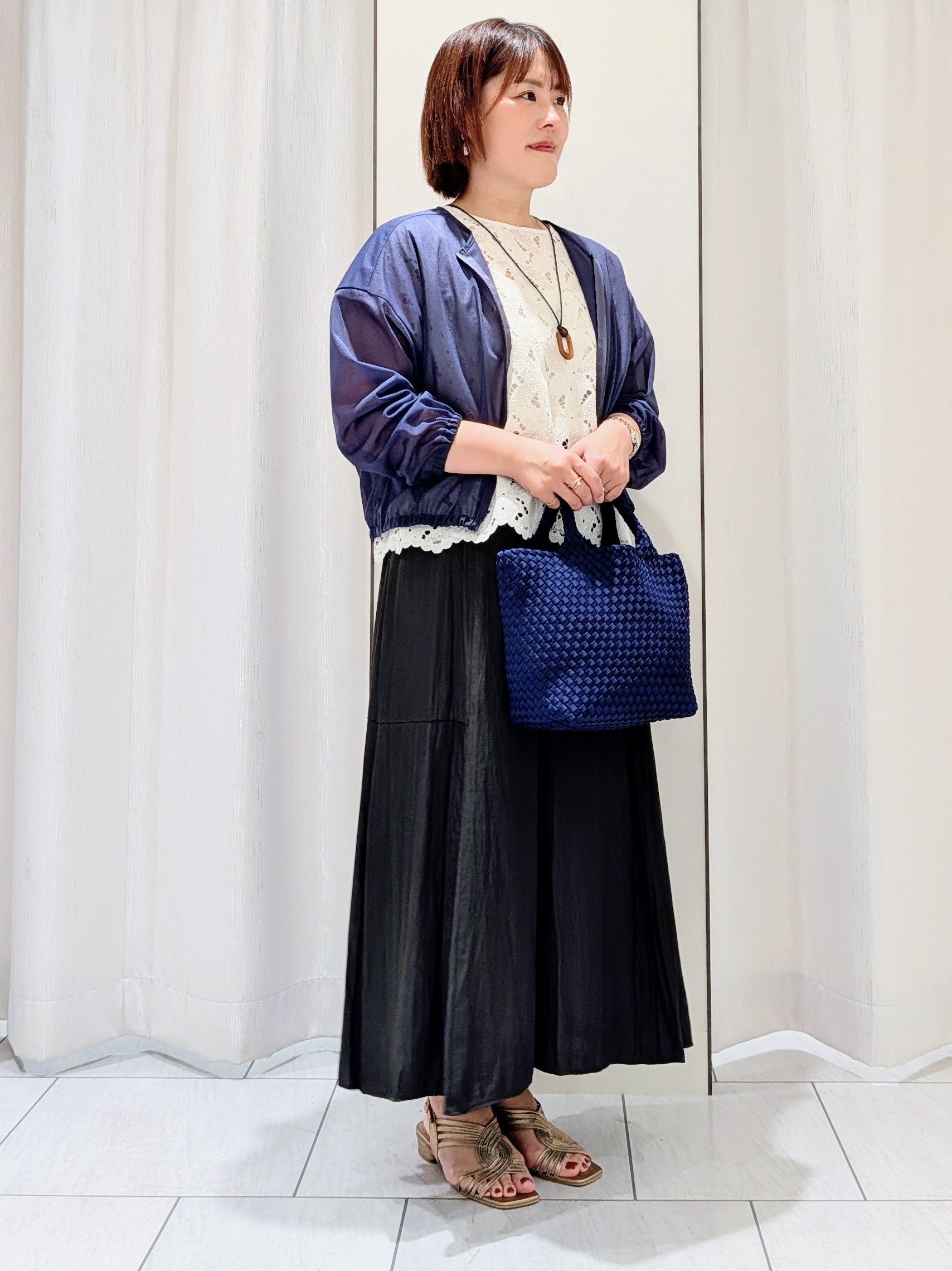 Onumaさんの「UNTITLED｜【秋羽織り/ジップ】トリコットシアーブラウス」を使ったコーディネート