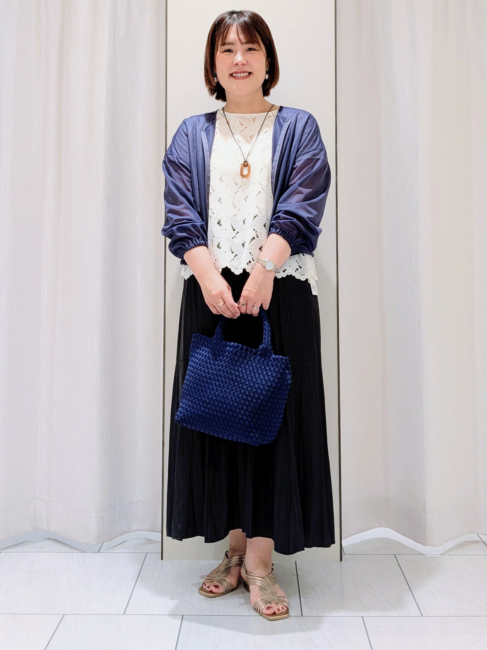 Onumaさんの「UNTITLED｜【秋羽織り/ジップ】トリコットシアーブラウス」を使ったコーディネート