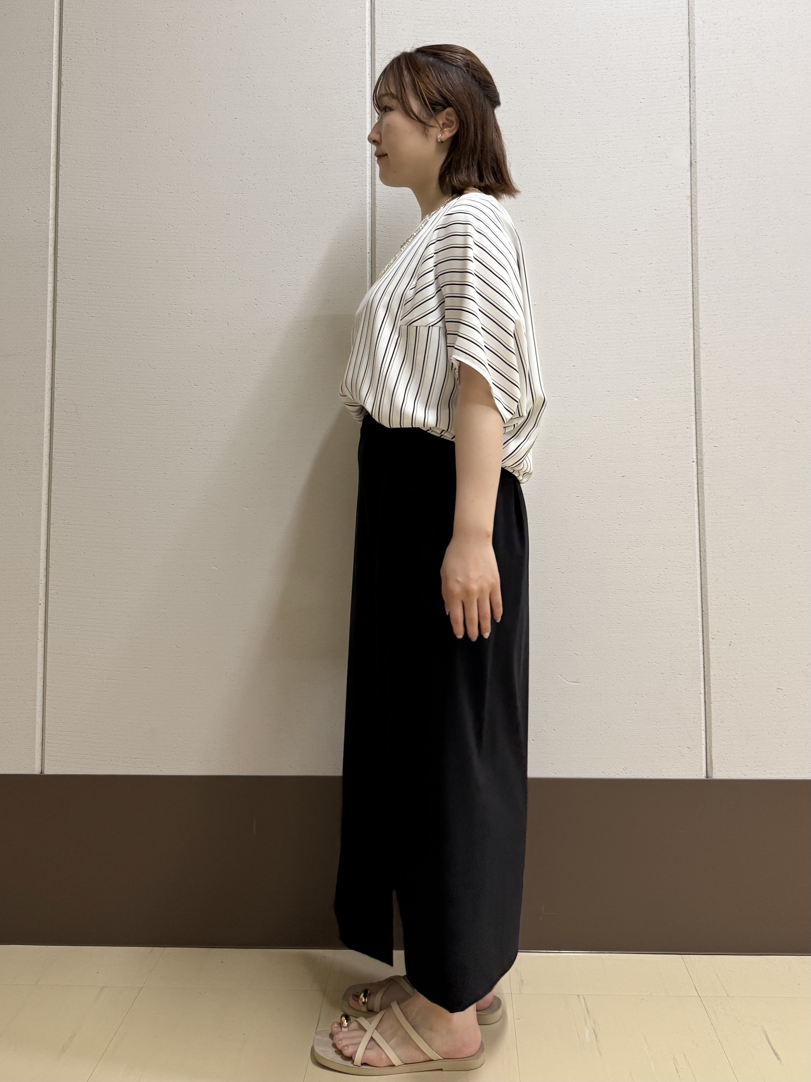 Rikoさんの「INDIVI｜【UVケア／接触冷感】ジョーゼットドルマンブラウス」を使ったコーディネート
