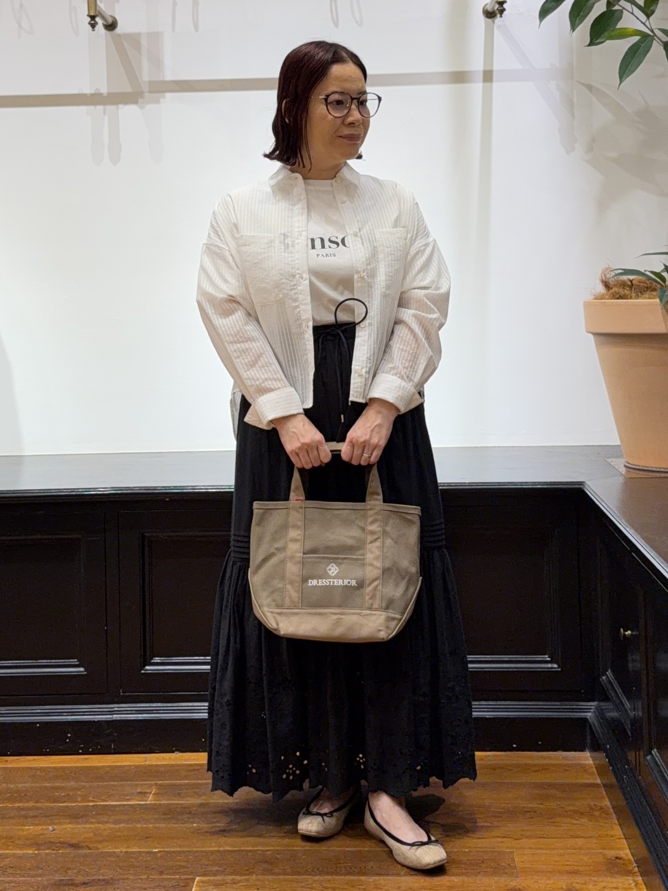 Asamiさんの「◆シアーストライプクロップドシャツ」を使ったコーディネート