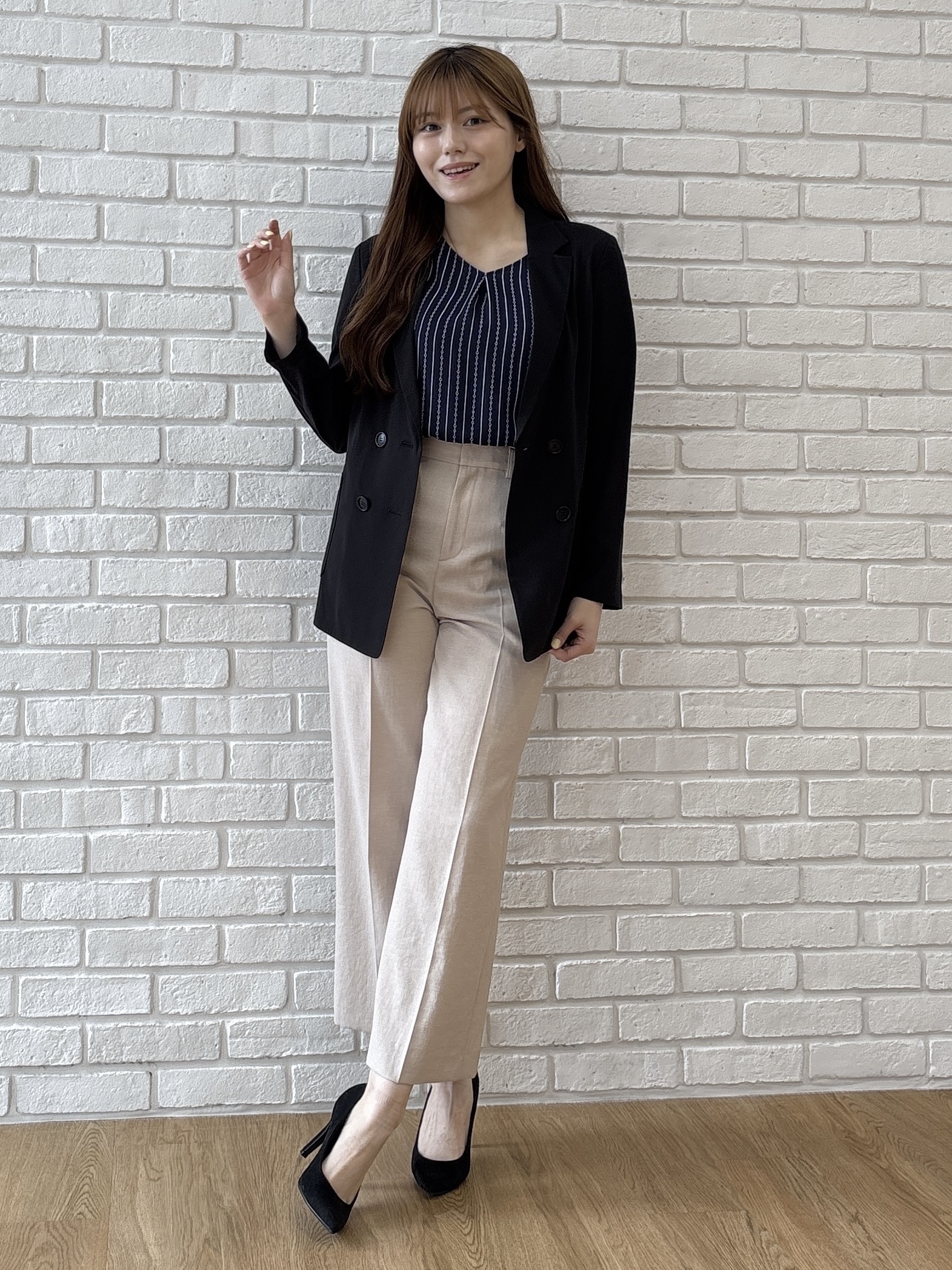 sayaさんの「COUP DE CHANCE｜【手洗い可／日本製】シアーテーラード ジャケット」を使ったコーディネート