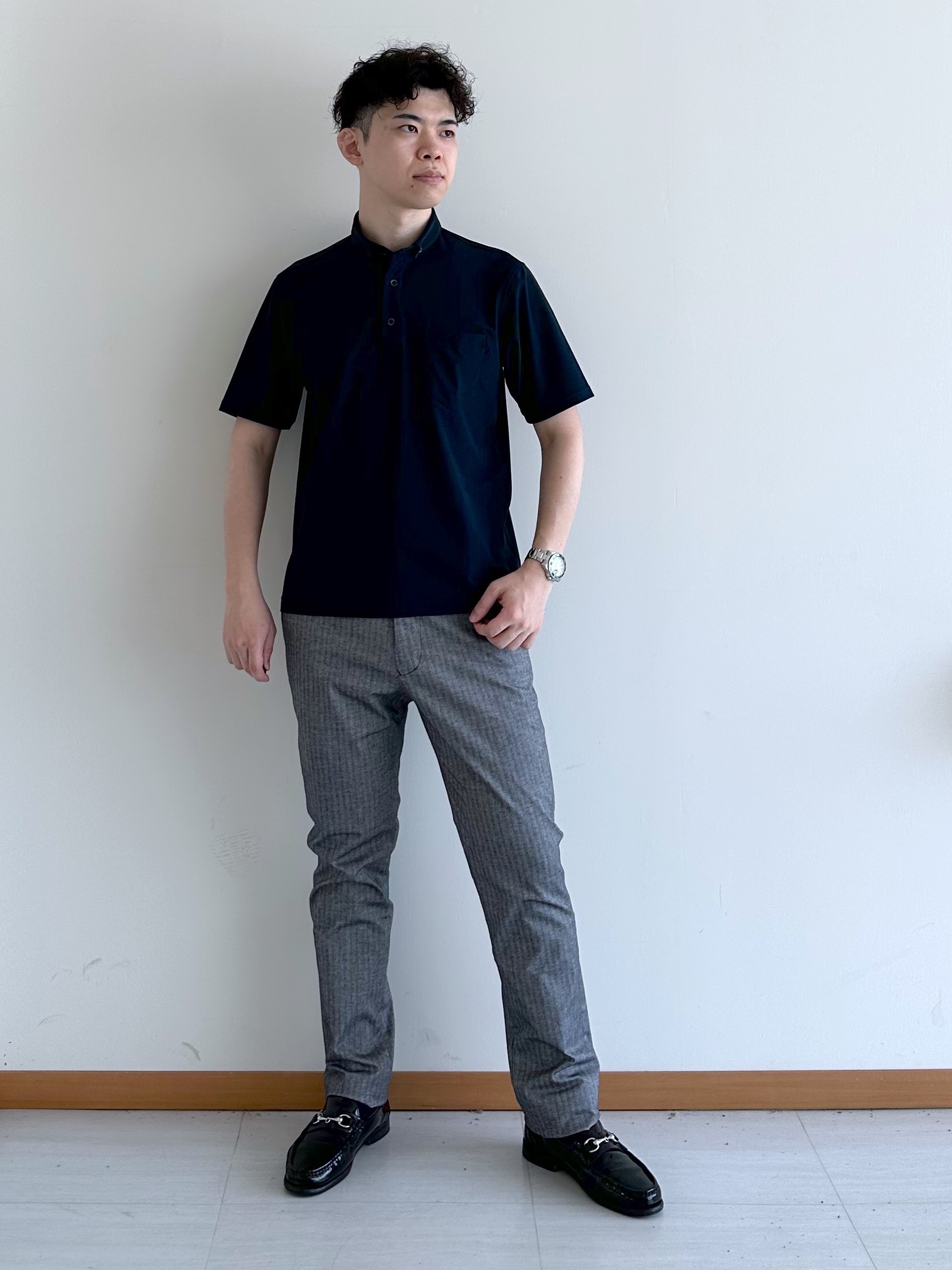 イッシーさんの「TAKEO KIKUCHI｜【通気性】AIR TOOL ポロシャツ」を使ったコーディネート