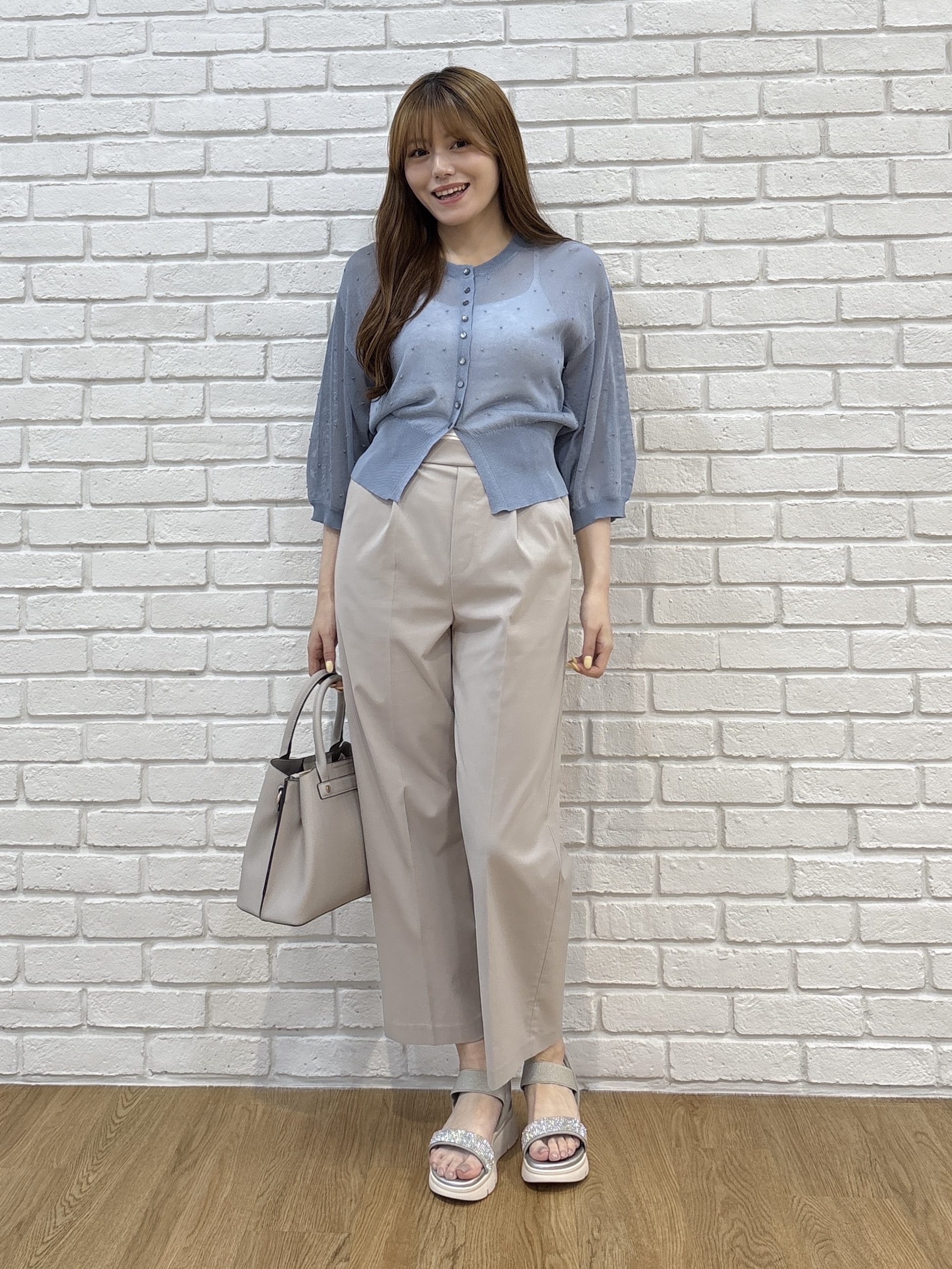 sayaさんの「grove｜シアードットカーディガン」を使ったコーディネート