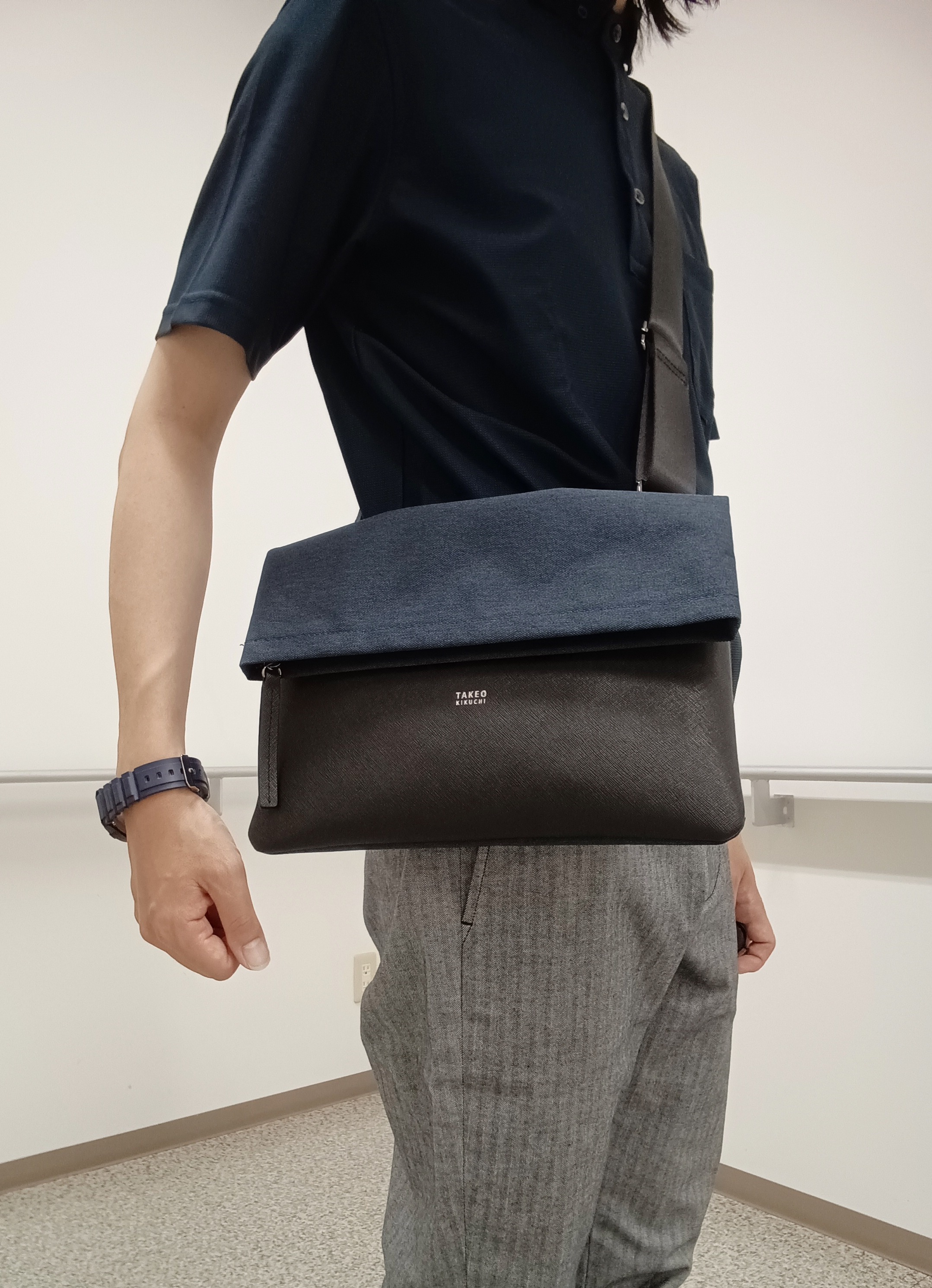 moritaさんの「TAKEO KIKUCHI｜【通気性】AIR TOOL ポロシャツ」を使ったコーディネート