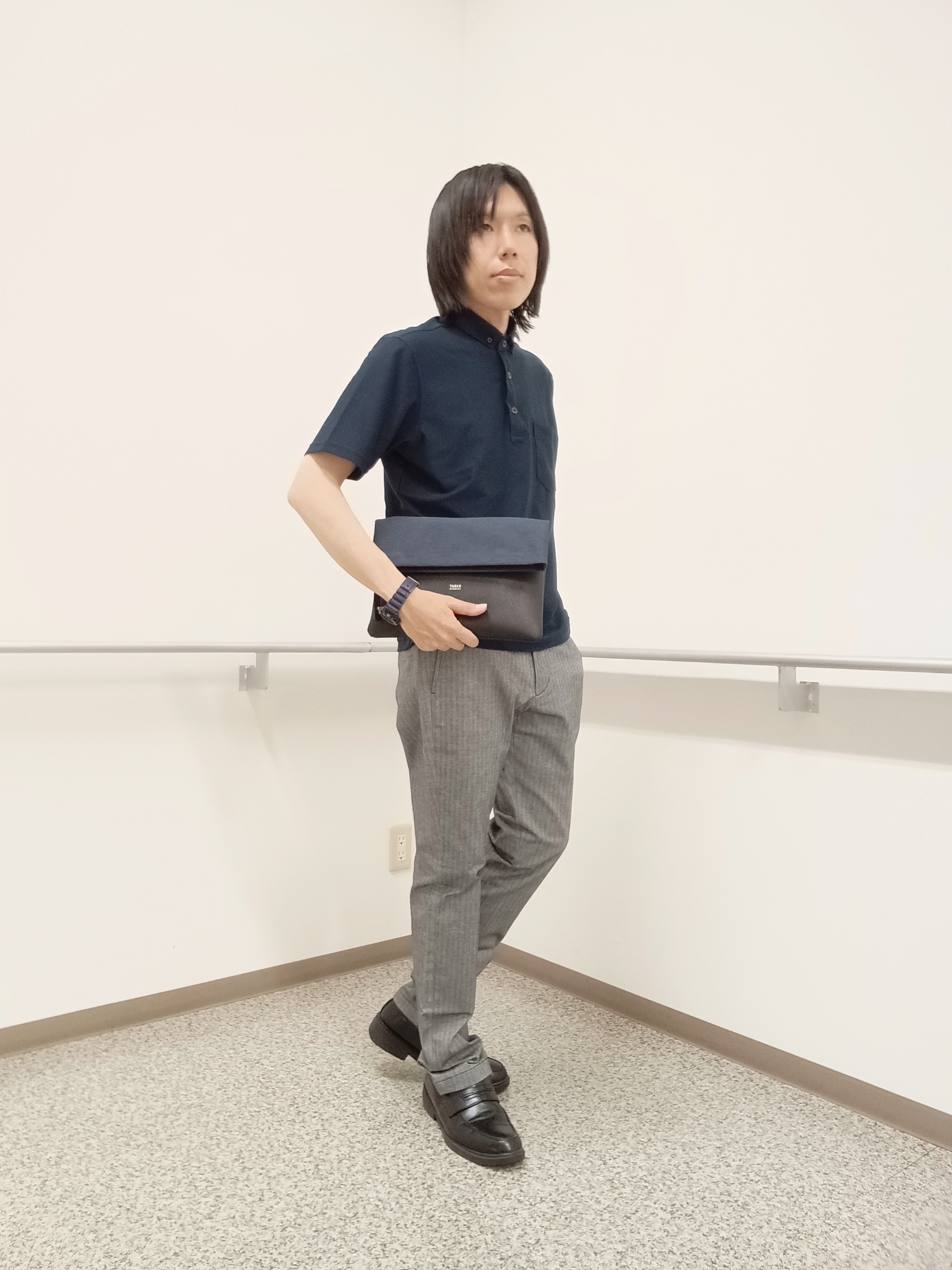 moritaさんの「TAKEO KIKUCHI｜【通気性】AIR TOOL ポロシャツ」を使ったコーディネート