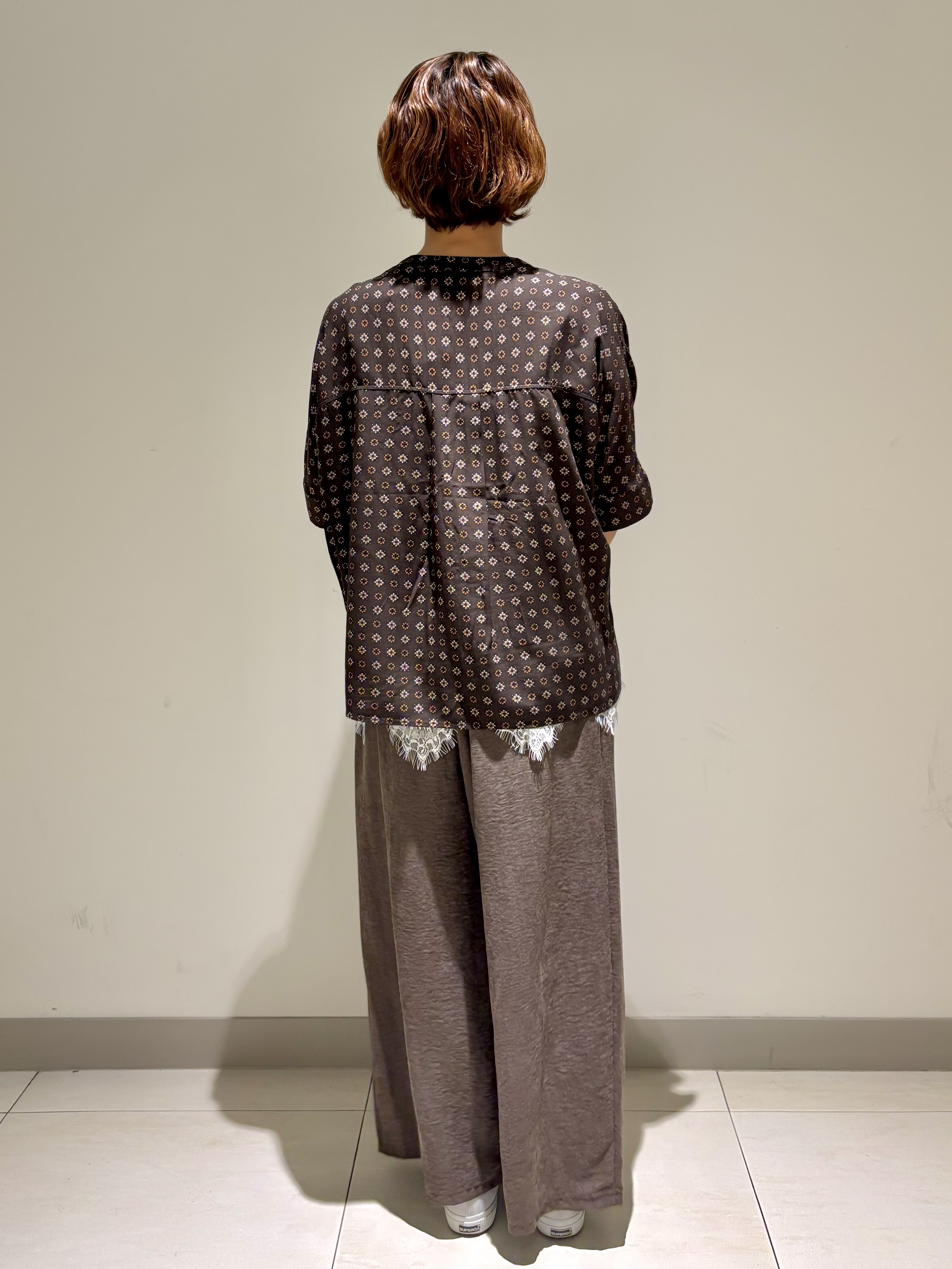 Haruさんの「Dessin｜【セットアップ可】小紋柄プリント スキッパーシャツ」を使ったコーディネート