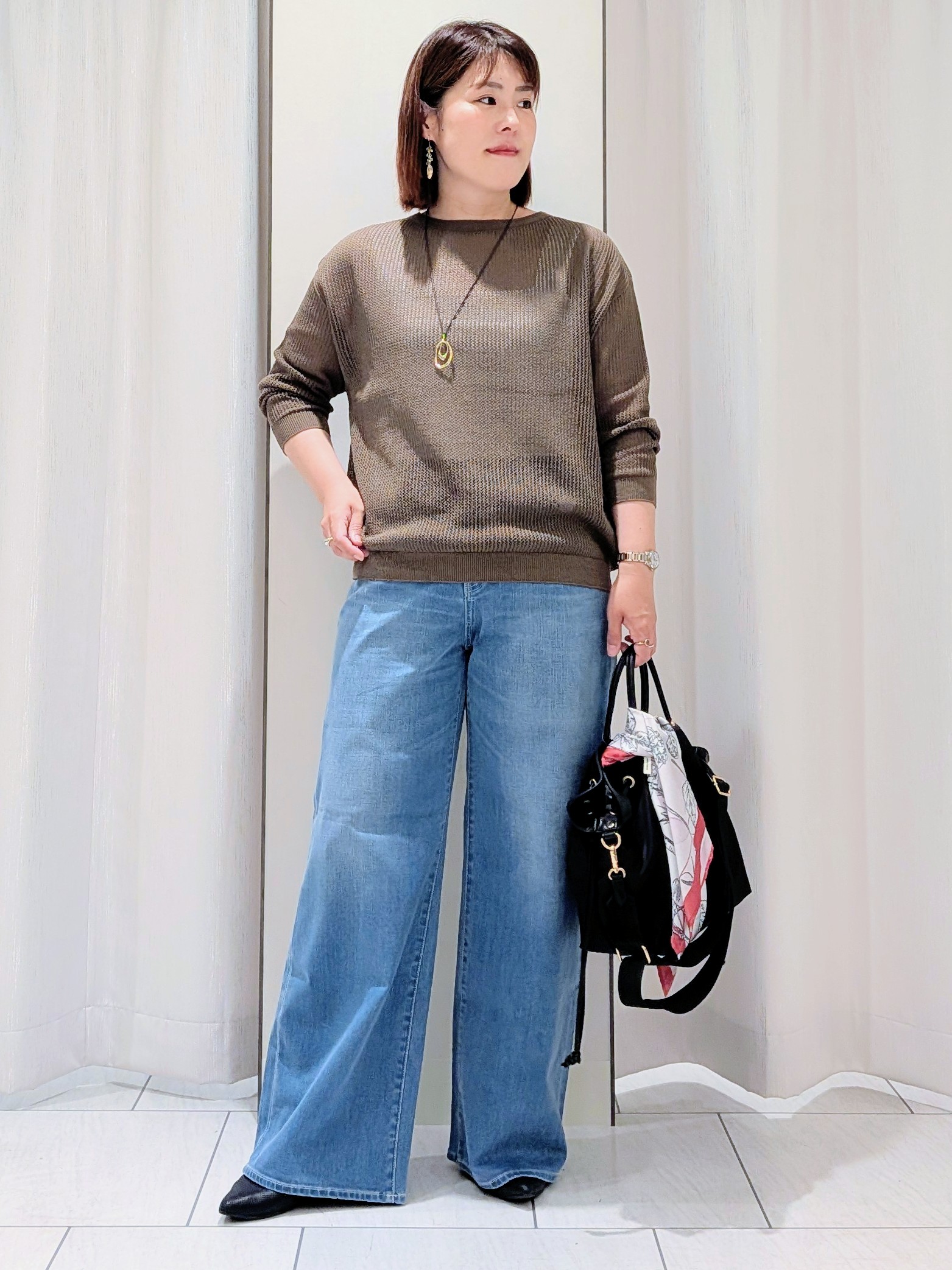 Onumaさんの「UNTITLED｜◆シアーメッシュニット」を使ったコーディネート