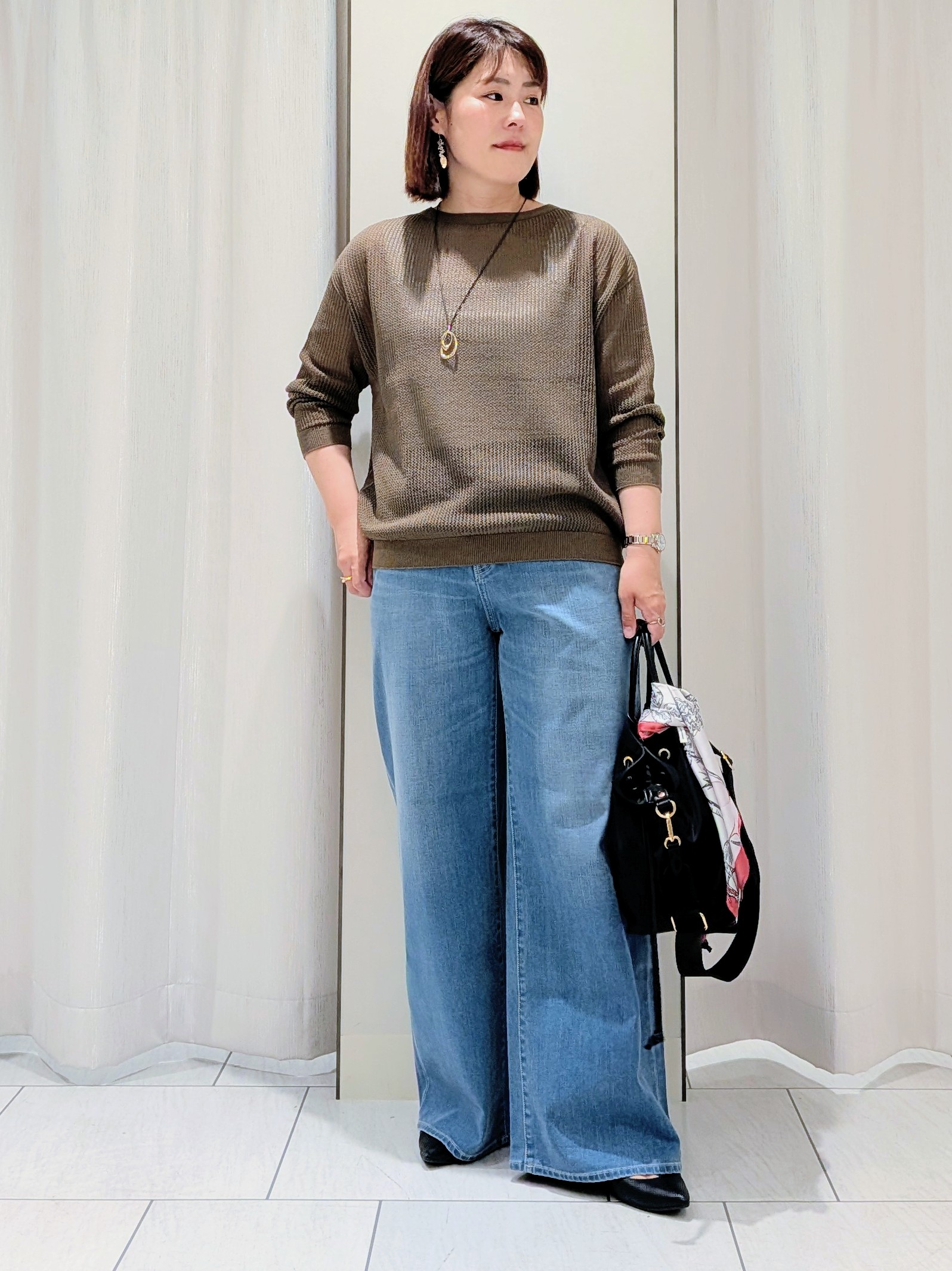 Onumaさんの「UNTITLED｜◆シアーメッシュニット」を使ったコーディネート