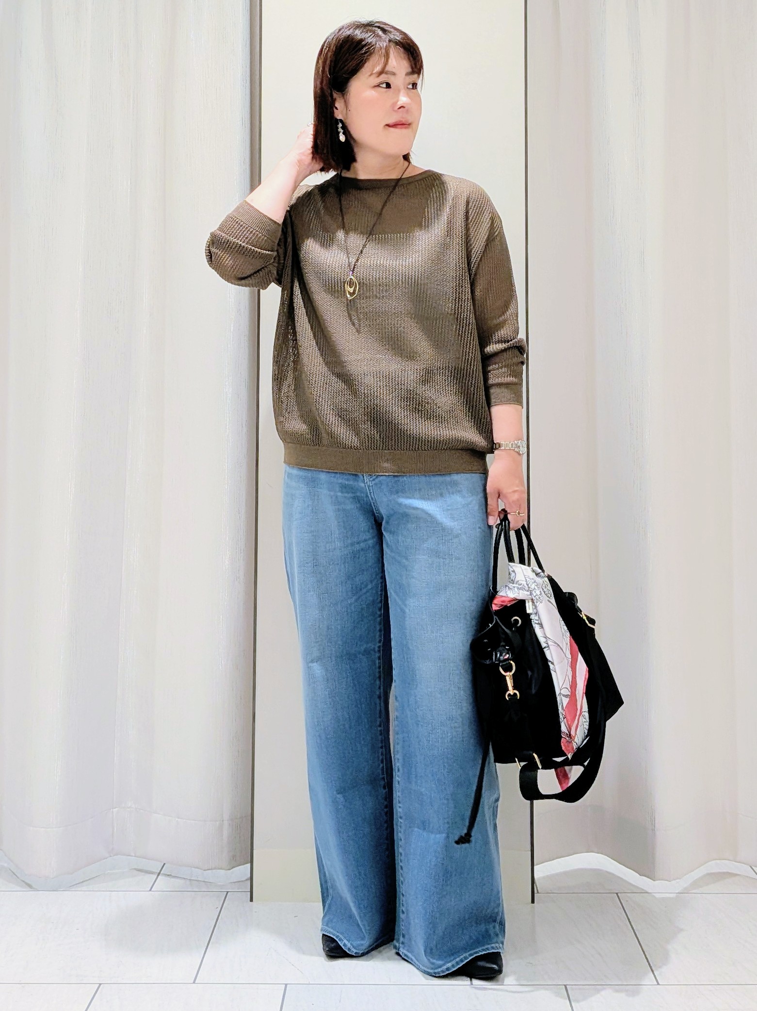Onumaさんの「UNTITLED｜◆シアーメッシュニット」を使ったコーディネート
