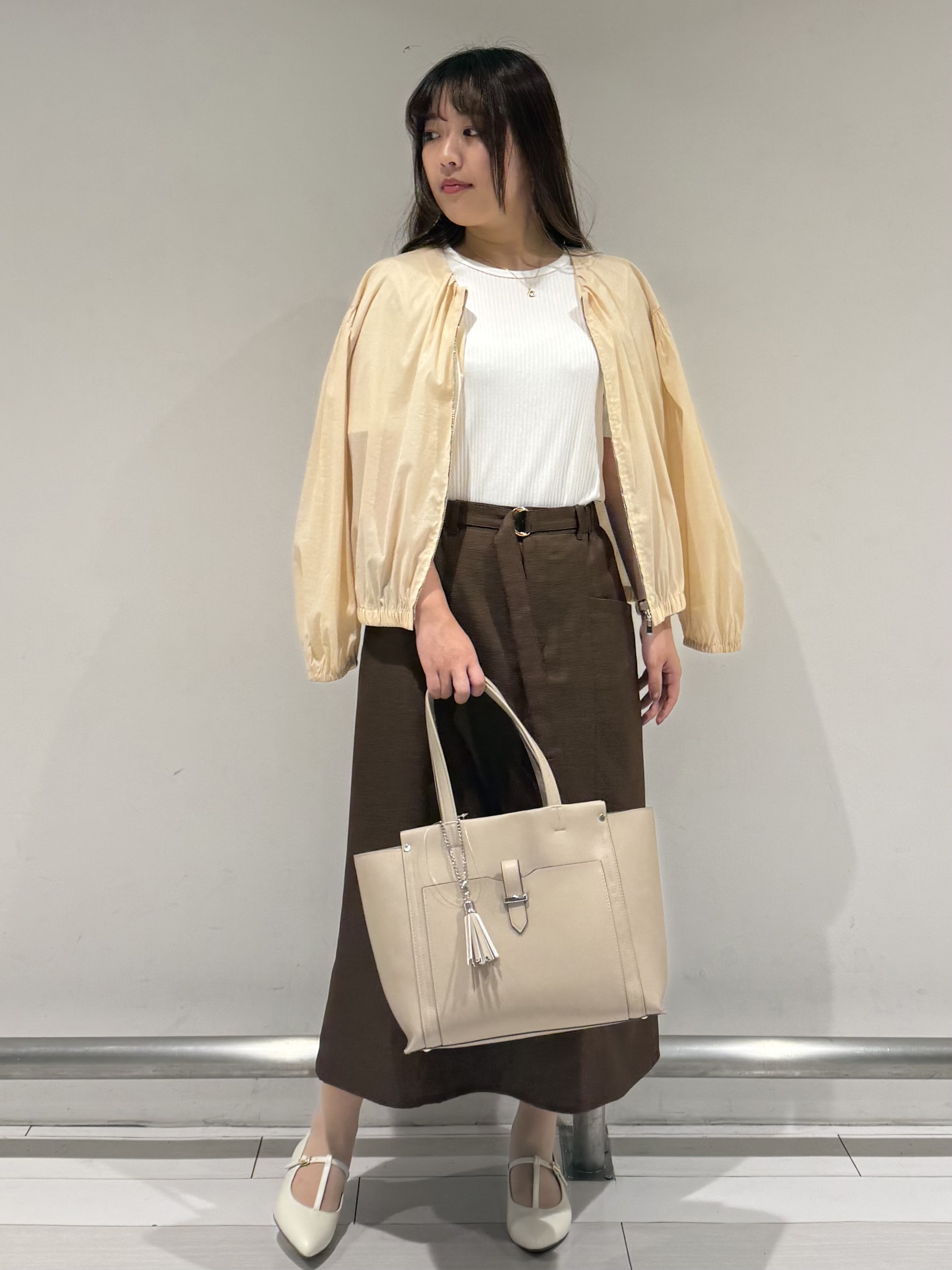 Azusaさんの「Reflect｜フロントファスナーシアーブルゾン」を使ったコーディネート