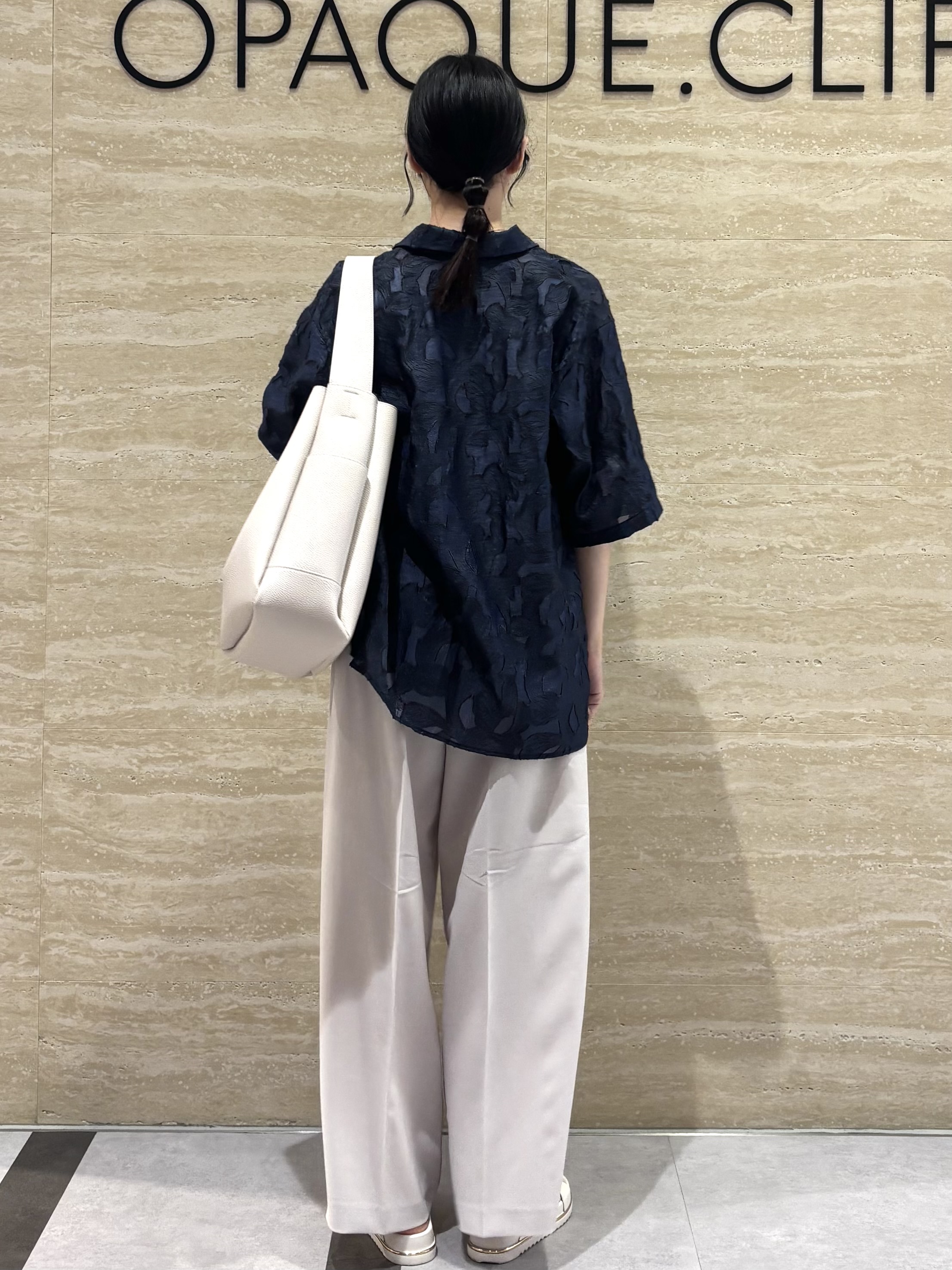 Ririkaさんの「OPAQUE.CLIP｜シアージャカードシャツ【洗濯機OK】」を使ったコーディネート