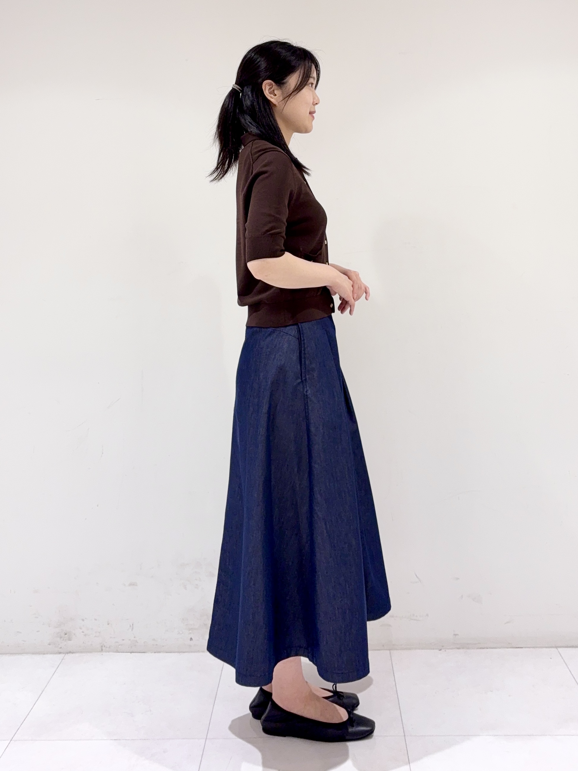 ayaさんの「DRESSTERIOR｜【接触冷感／UVカット】クールタッチ シャツカーディガン」を使ったコーディネート