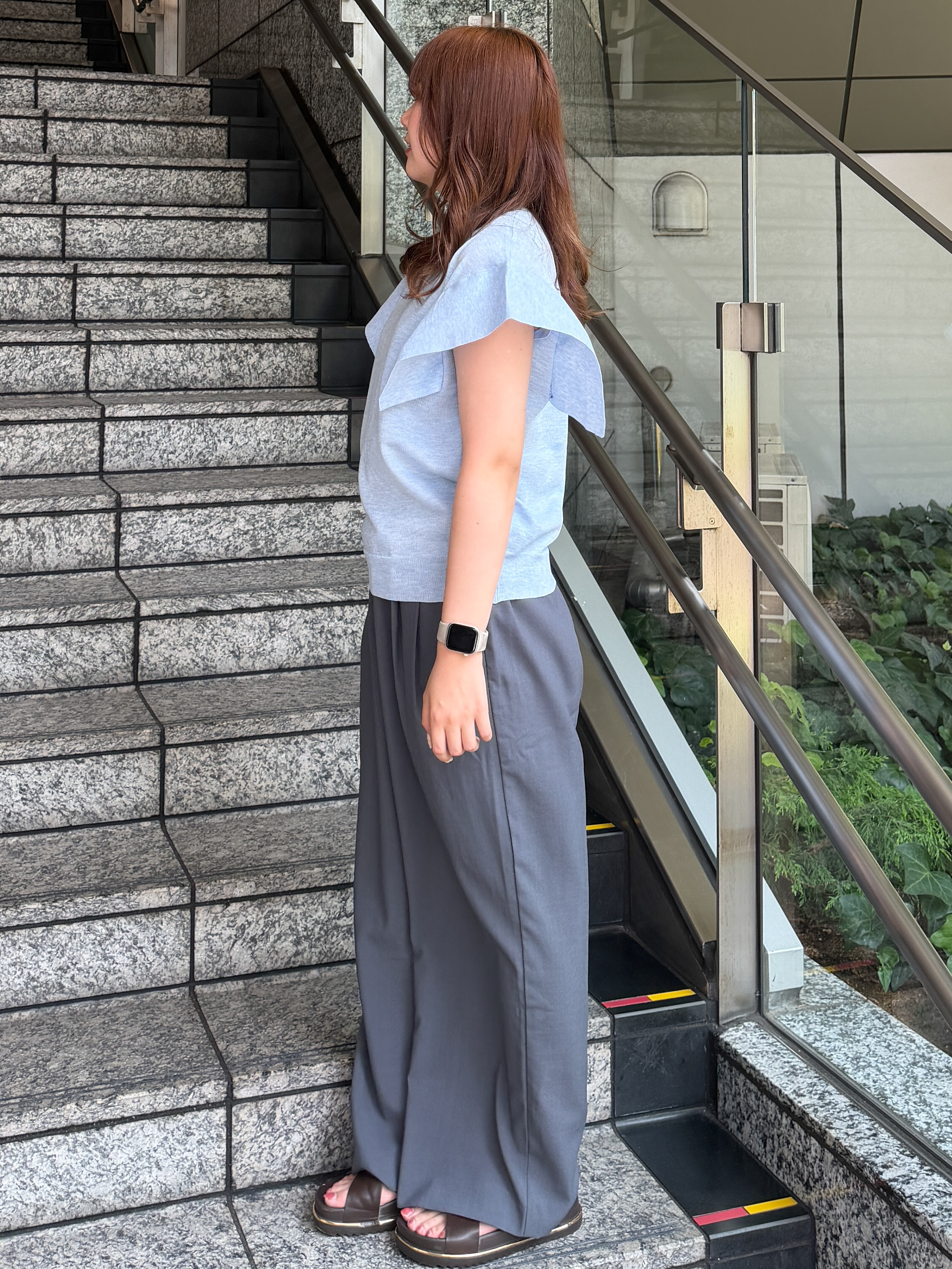 HANNAさんの「OPAQUE.CLIP｜『STORY Web7月掲載』ドライタッチラメニット《UV／洗える／6col》」を使ったコーディネート